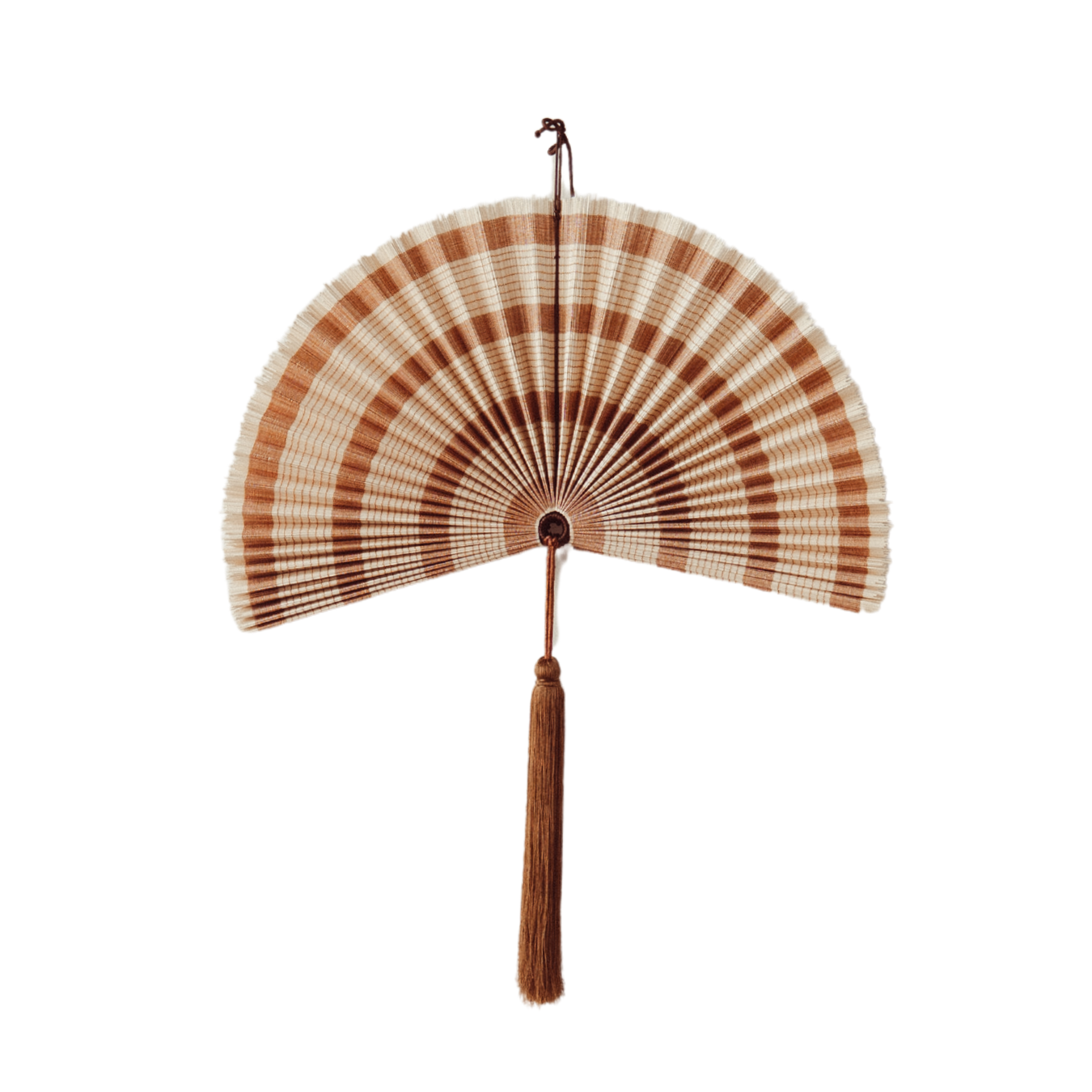 Bamboe waaier terracotta