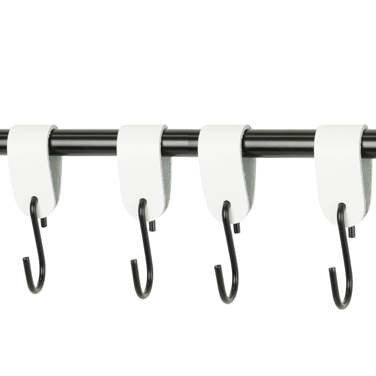 Leren S-haak hangers (set van 4)