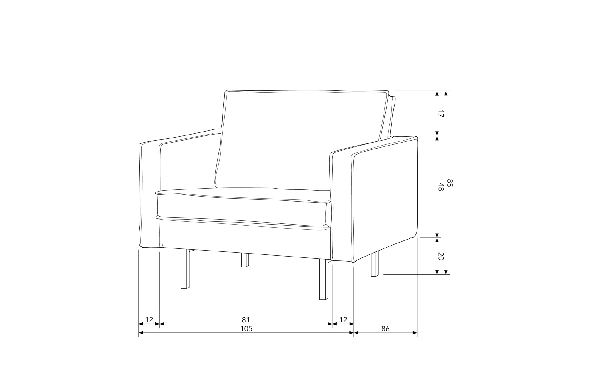 Fauteuil Rodeo Velvet