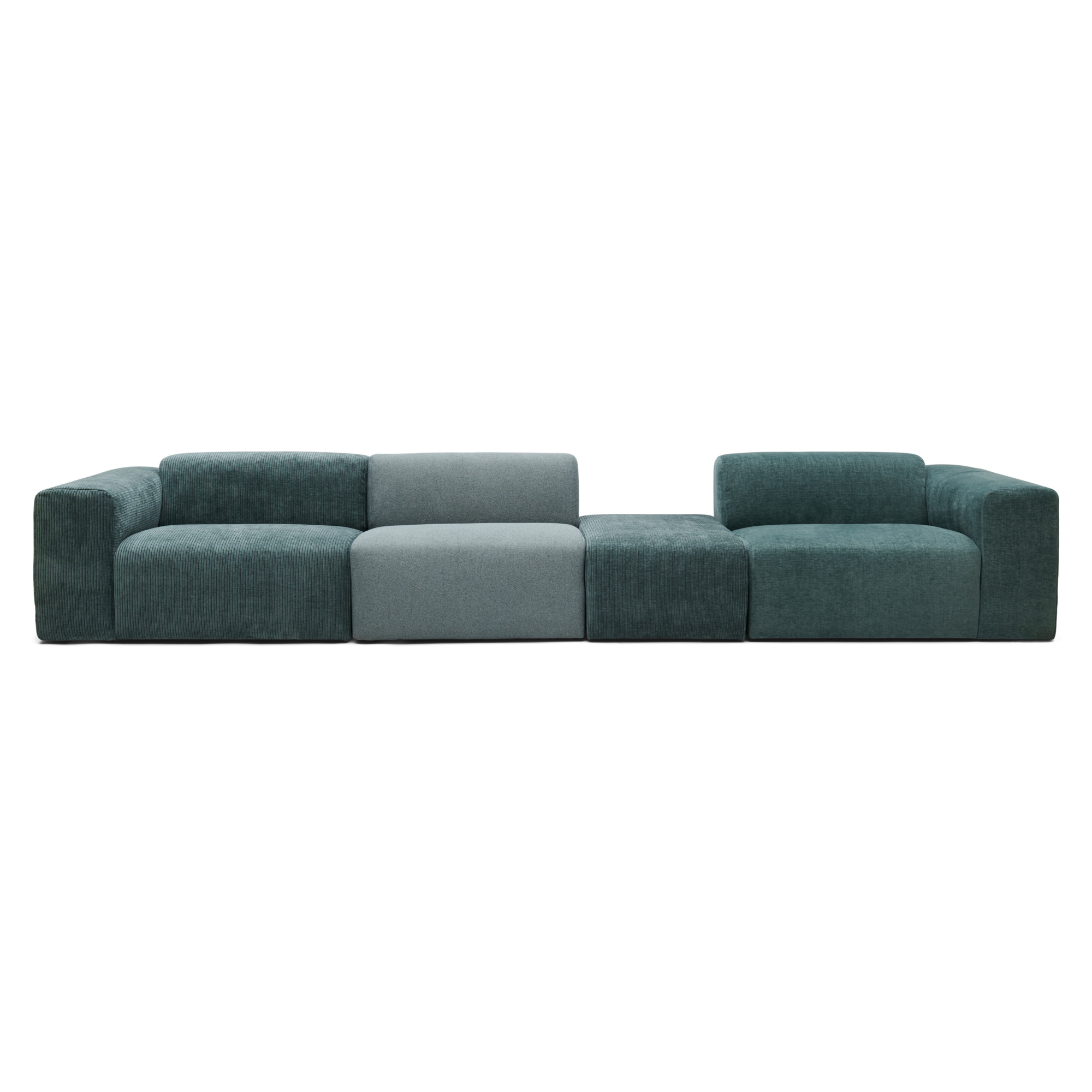 4-zitsbank met hocker Oscar Ocean blue
