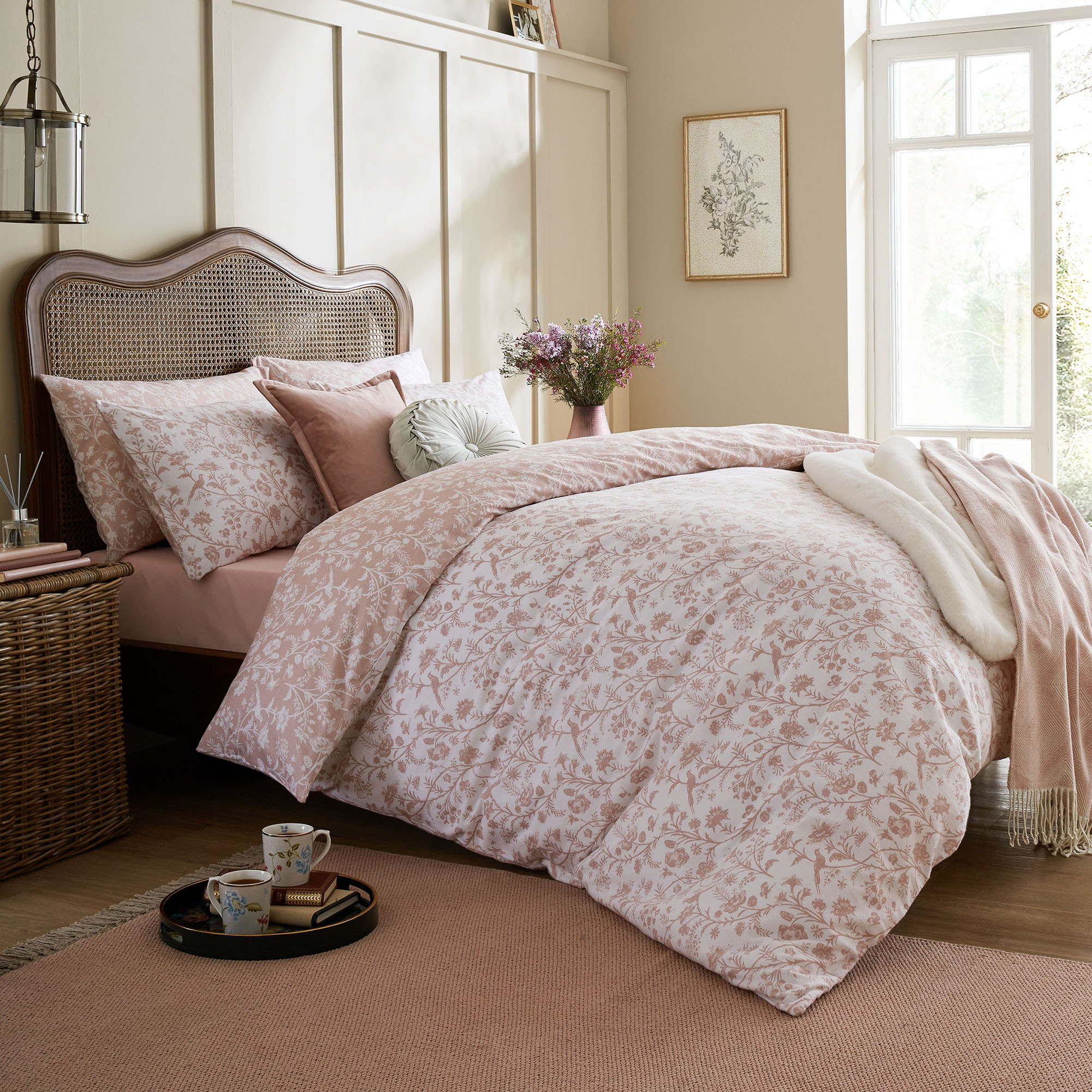 bedtextiel laura ashley shepherds purse blush pink
