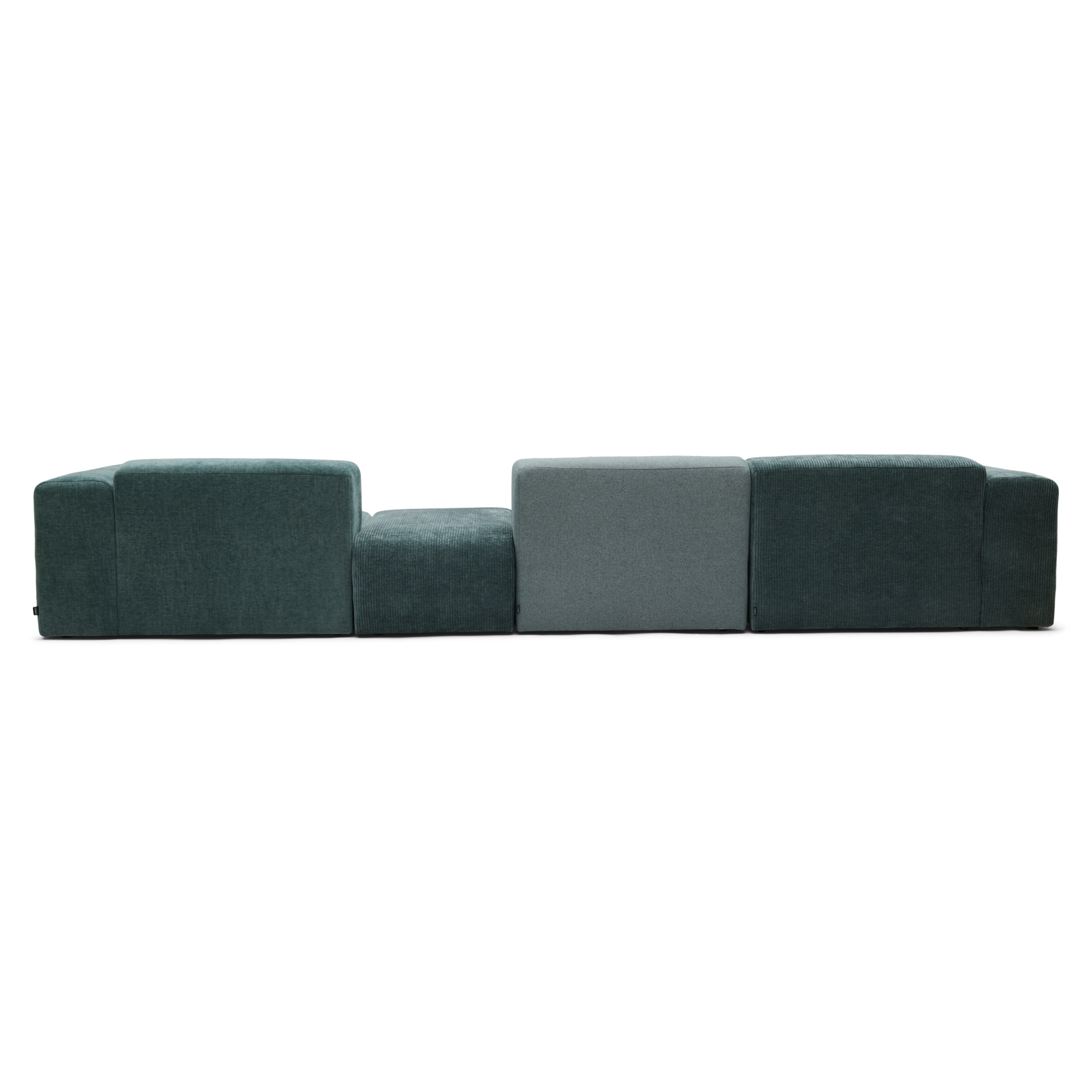 4-zitsbank met hocker Oscar Ocean blue