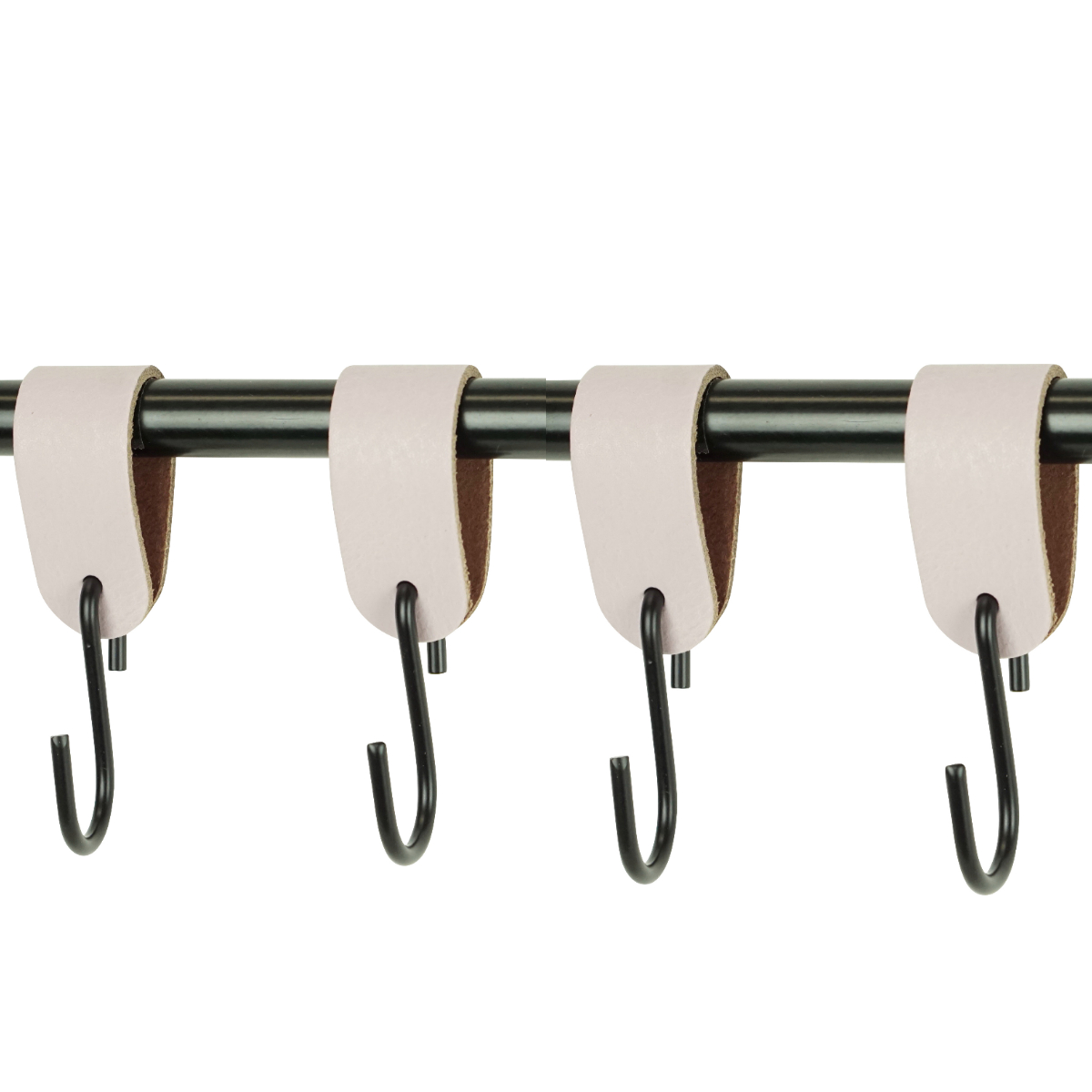 Leren S-haak hangers (set van 4)