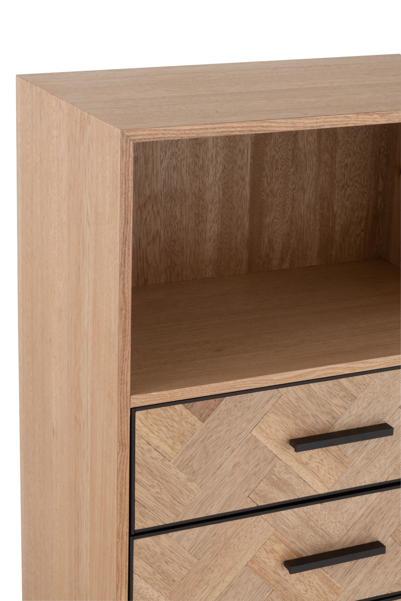 Wandkast Zigzag hout/metaal Naturel