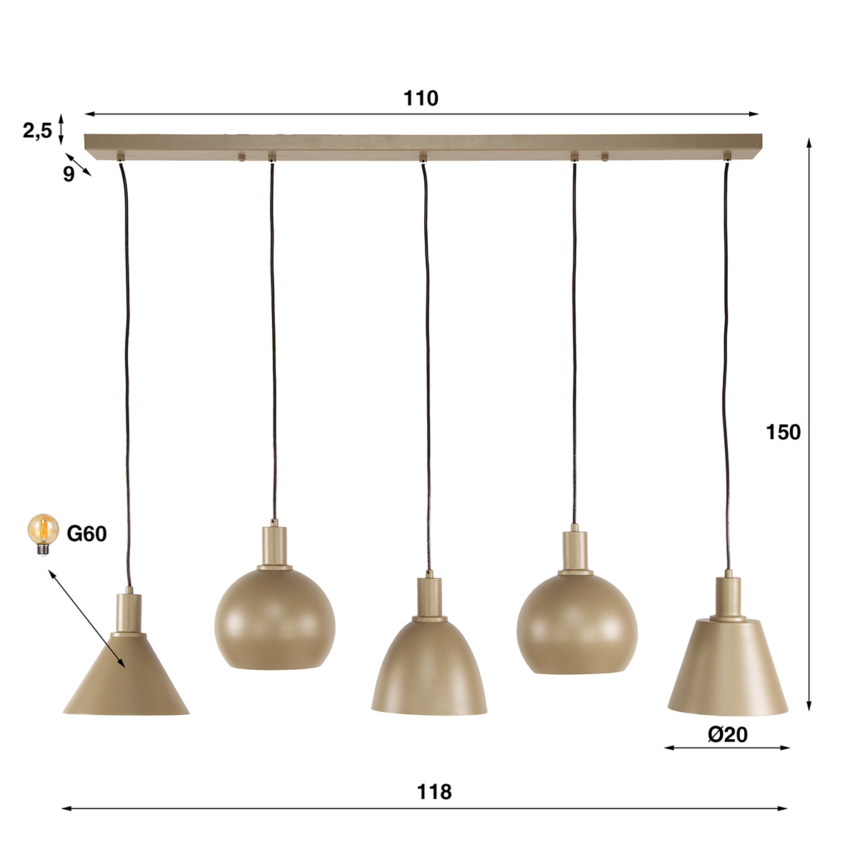 Hanglamp in de Mix