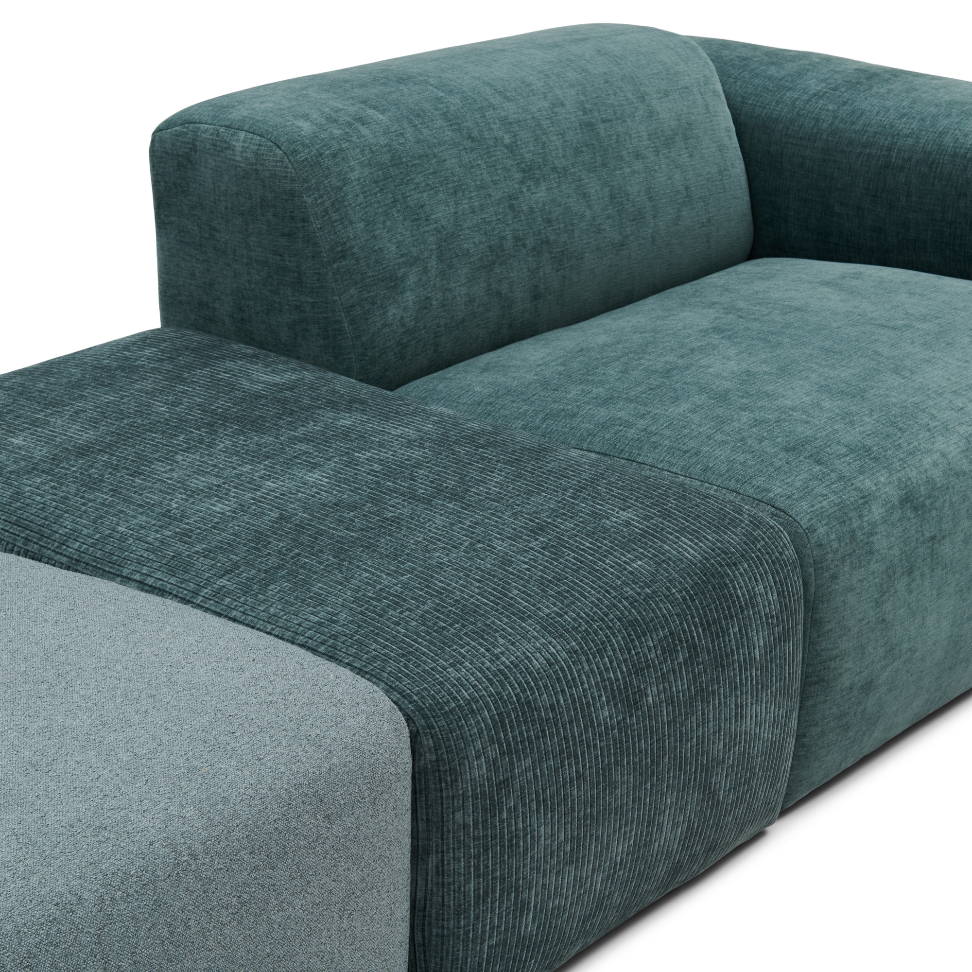 4-zitsbank met hocker Oscar Ocean blue