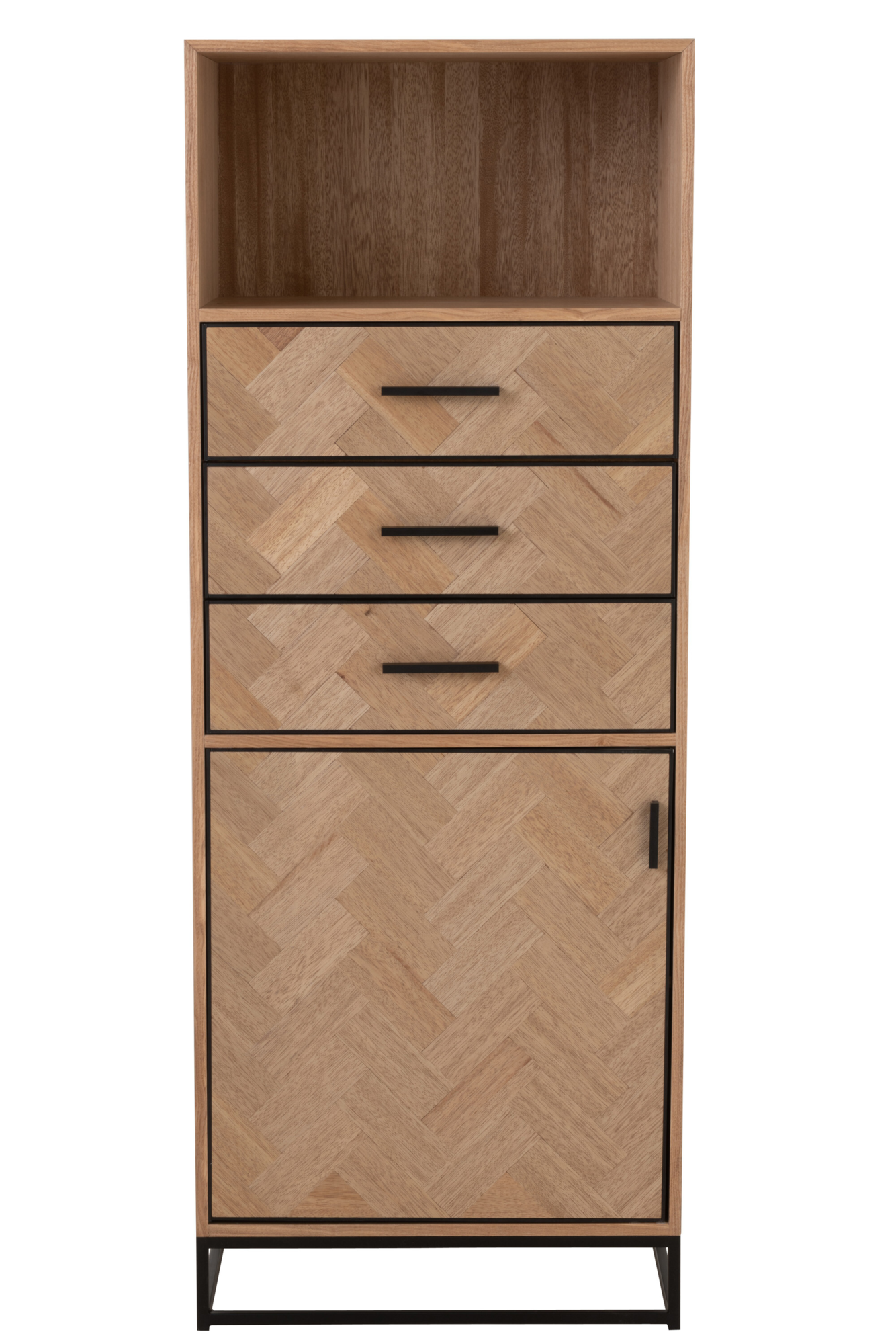 Wandkast Zigzag hout/metaal Naturel