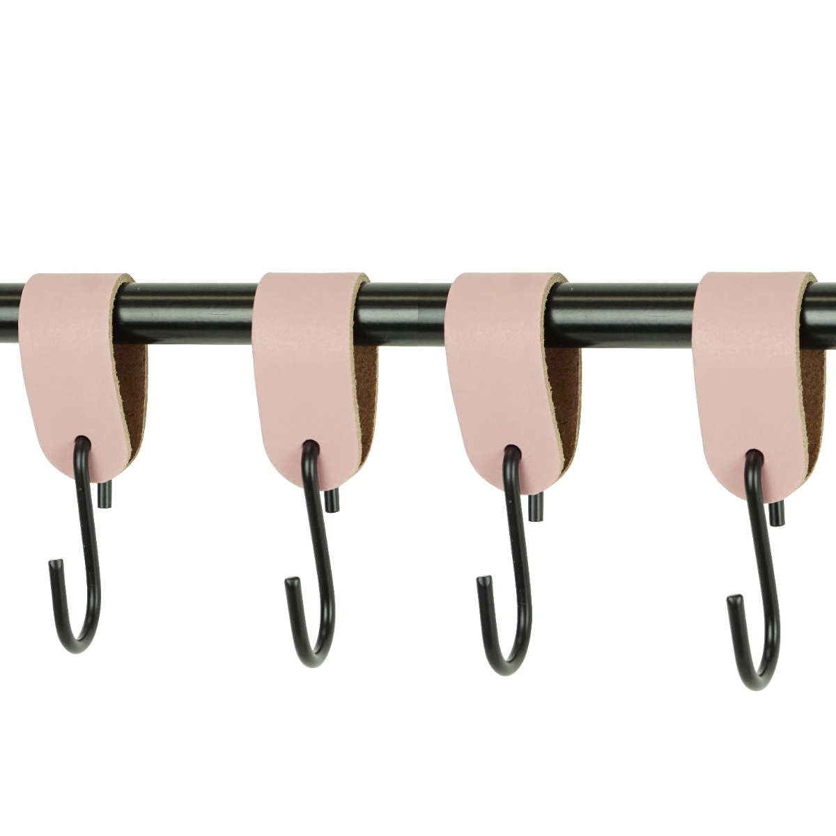 Leren S-haak hangers (set van 4)