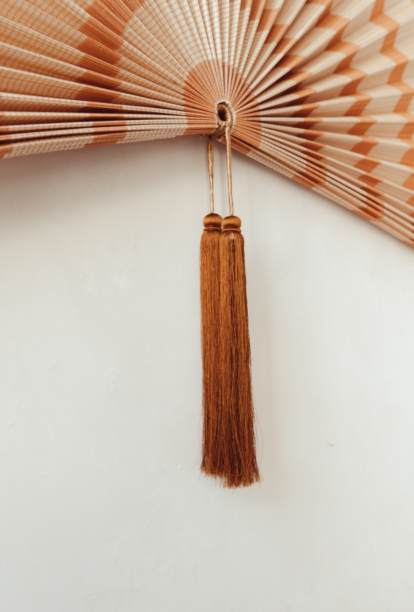Bamboe waaier terracotta