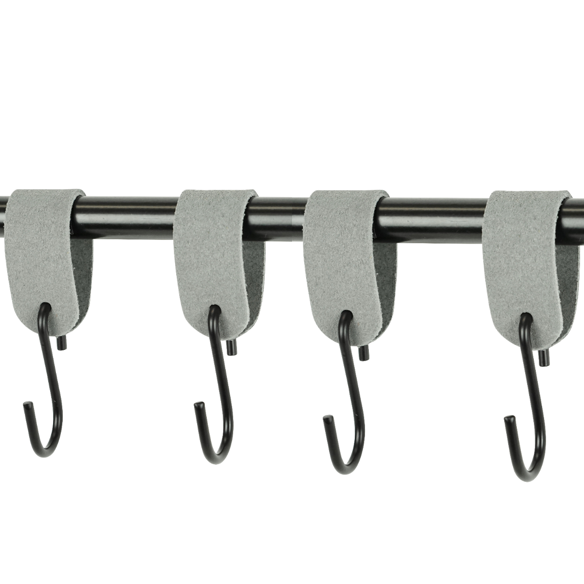 Leren S-haak hangers (set van 4)