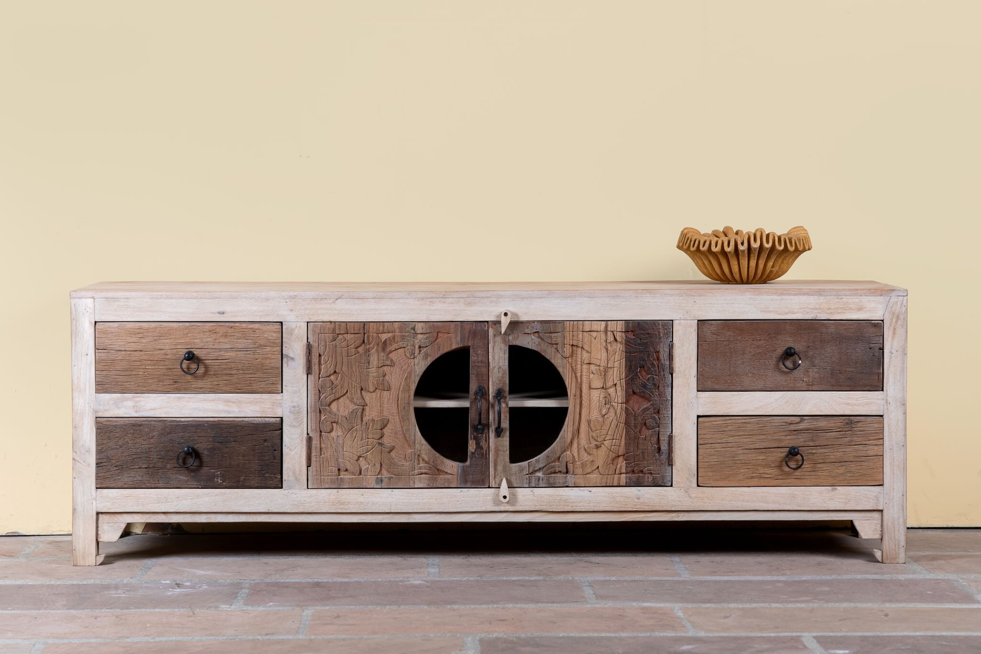Kishen - Handgemaakt Oud Houten Lowboard
