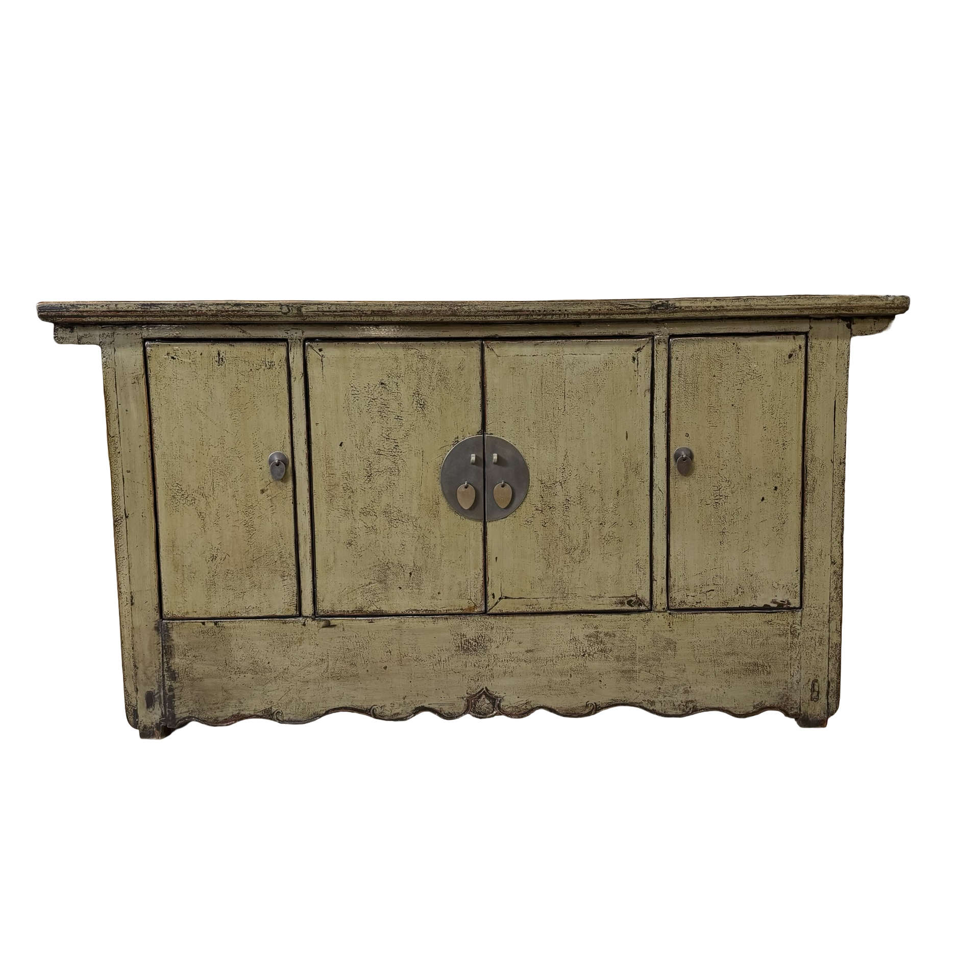 Dressoir 4deur grijs/groen uniek lak
