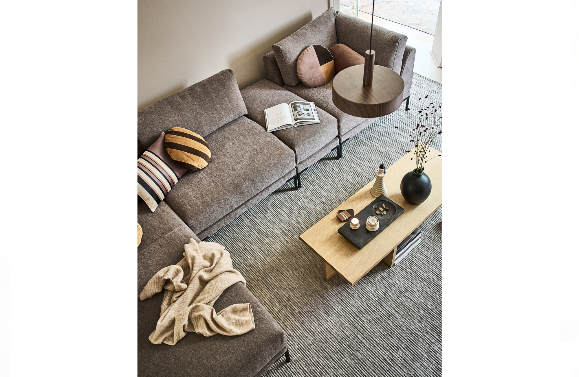 Couple loveseat element mud melange