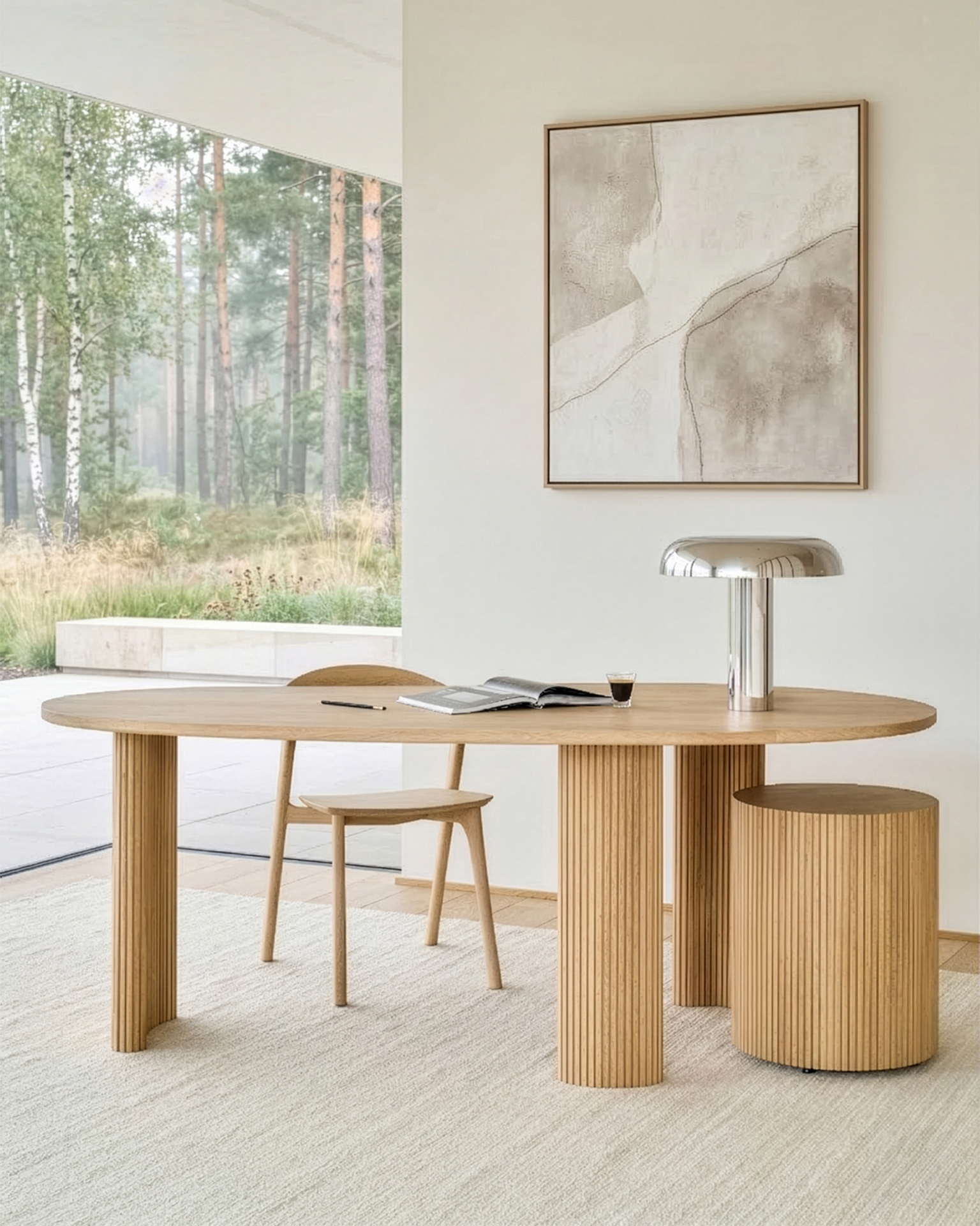 Boomerang bureau eiken