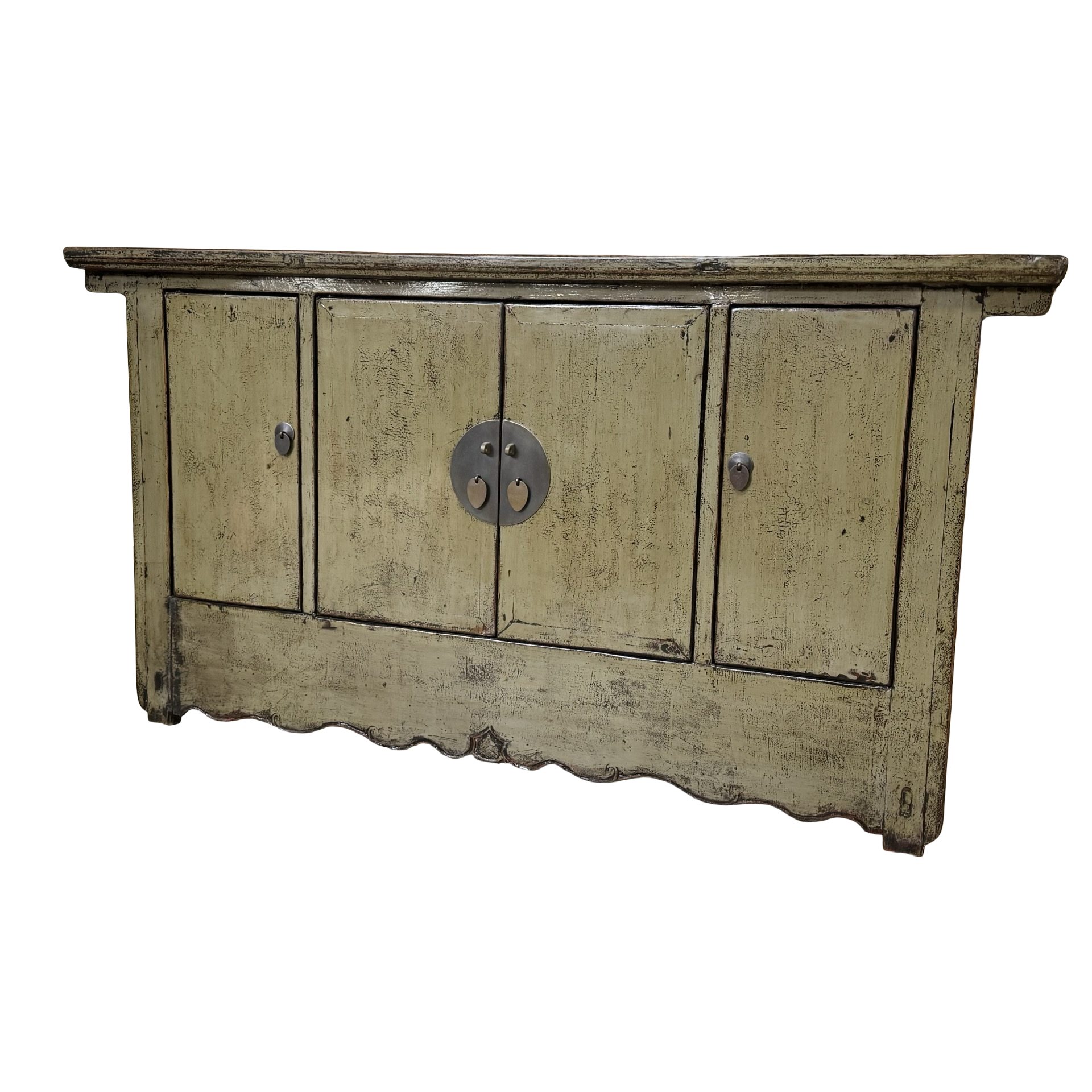 Dressoir 4deur grijs/groen uniek lak