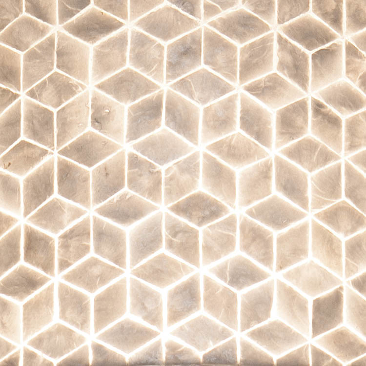 Vloerlamp vierkant Cubes white capiz