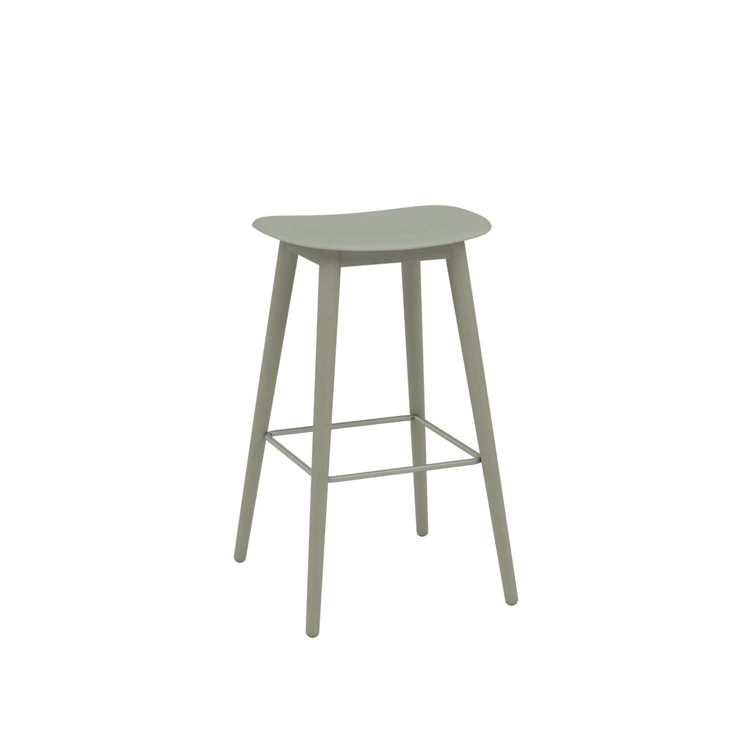 Muuto barkruk Fiber Bar Stool Wood Base
