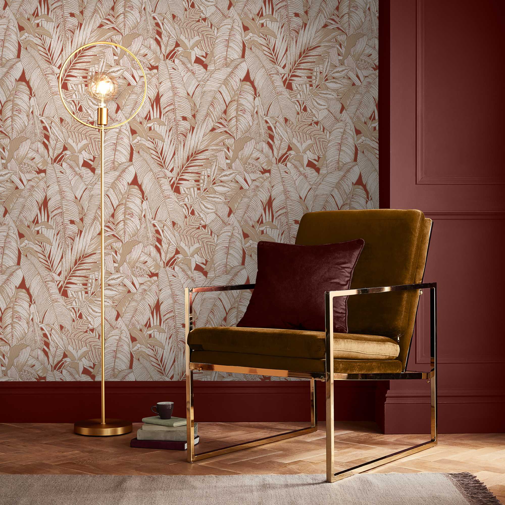 Graham &amp; Brown  vliesbehang  Paradys Alizarin