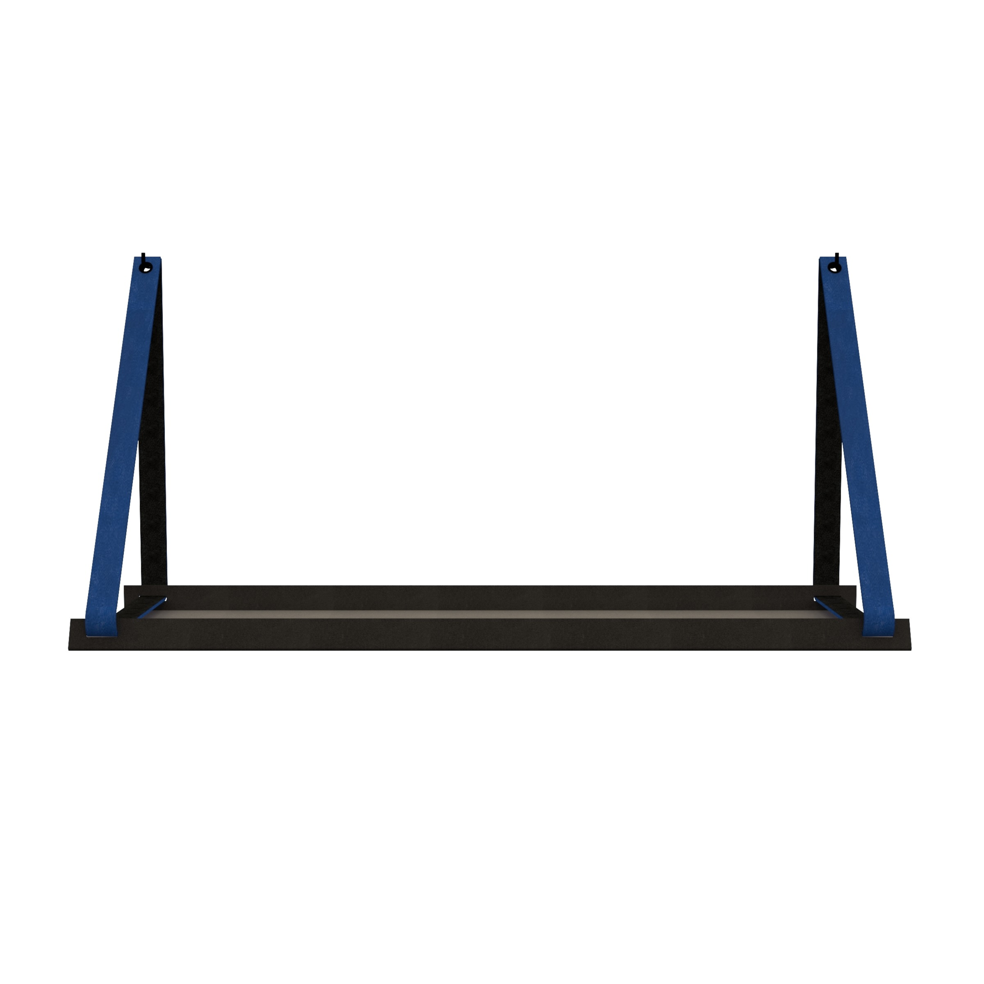 Stalen wandplank 98x20cm - incl. leren plankdragers