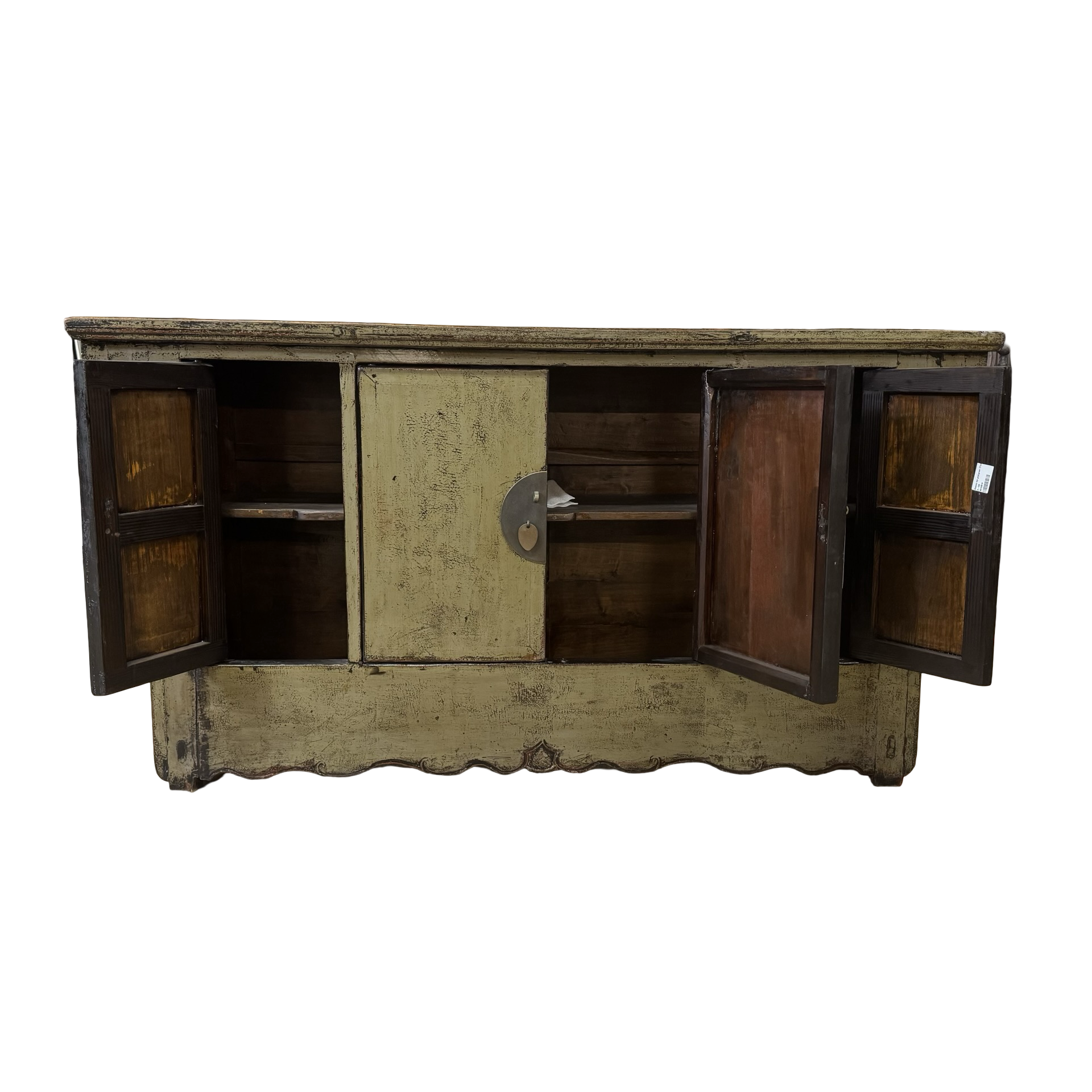 Dressoir 4deur grijs/groen uniek lak