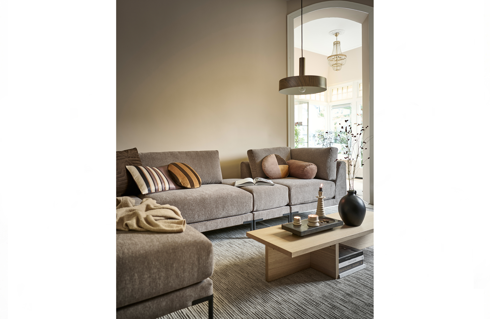 Couple loveseat element mud melange