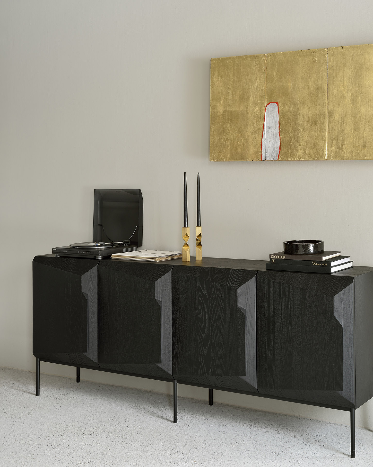 Stairs buffetkast - zwart eiken 