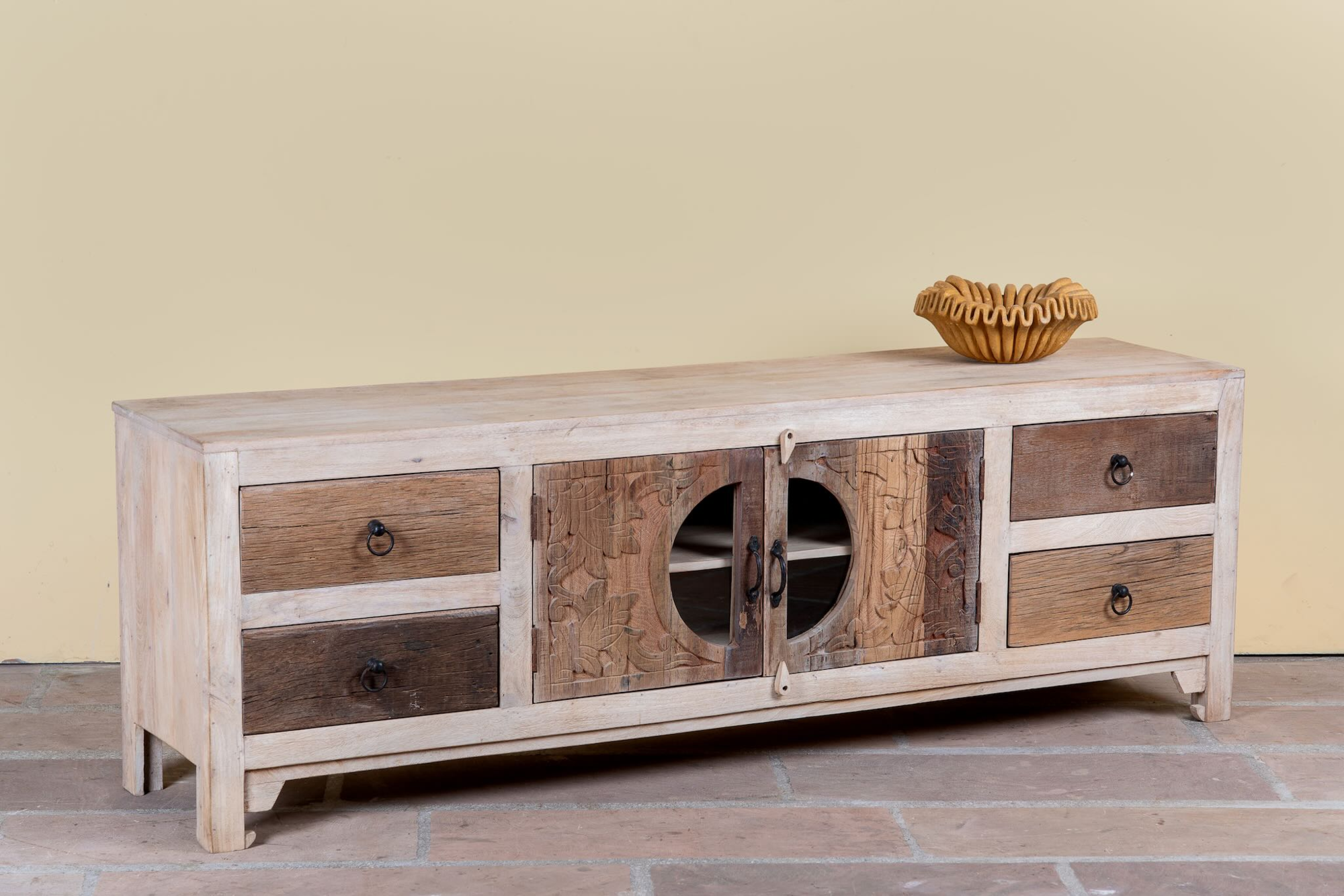 Kishen - Handgemaakt Oud Houten Lowboard