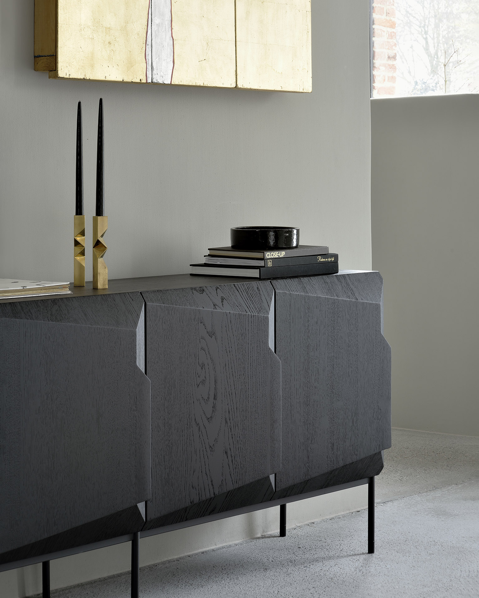 Stairs buffetkast - zwart eiken 