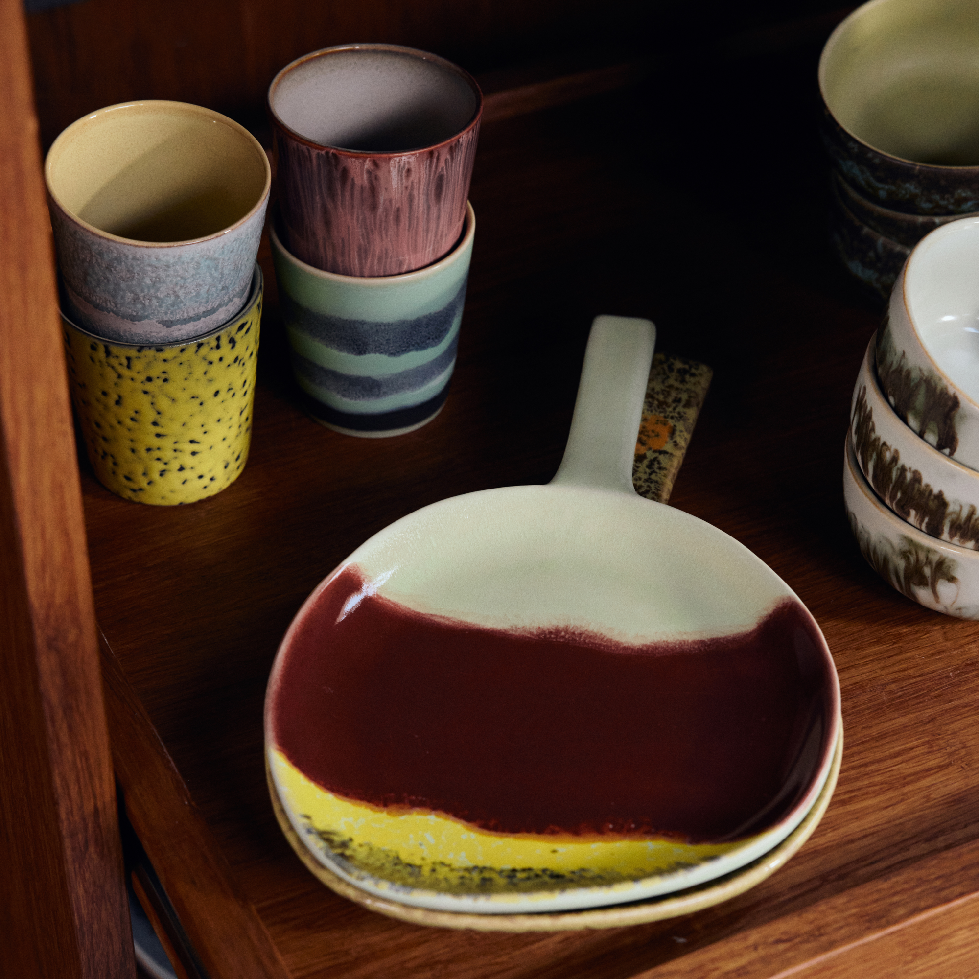 HKliving Servies 70's ceramics dienblad Cherry
