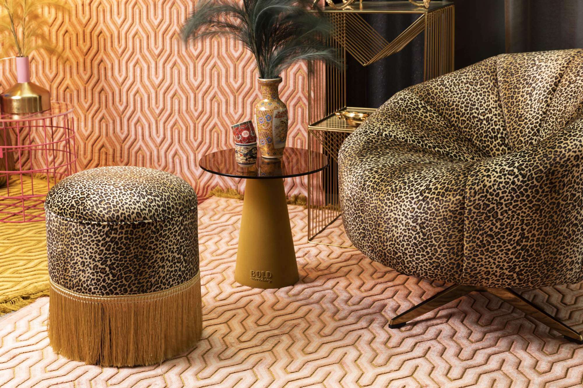 Bold Monkey loungestoel Where The Sun Doesn't Shine panter
