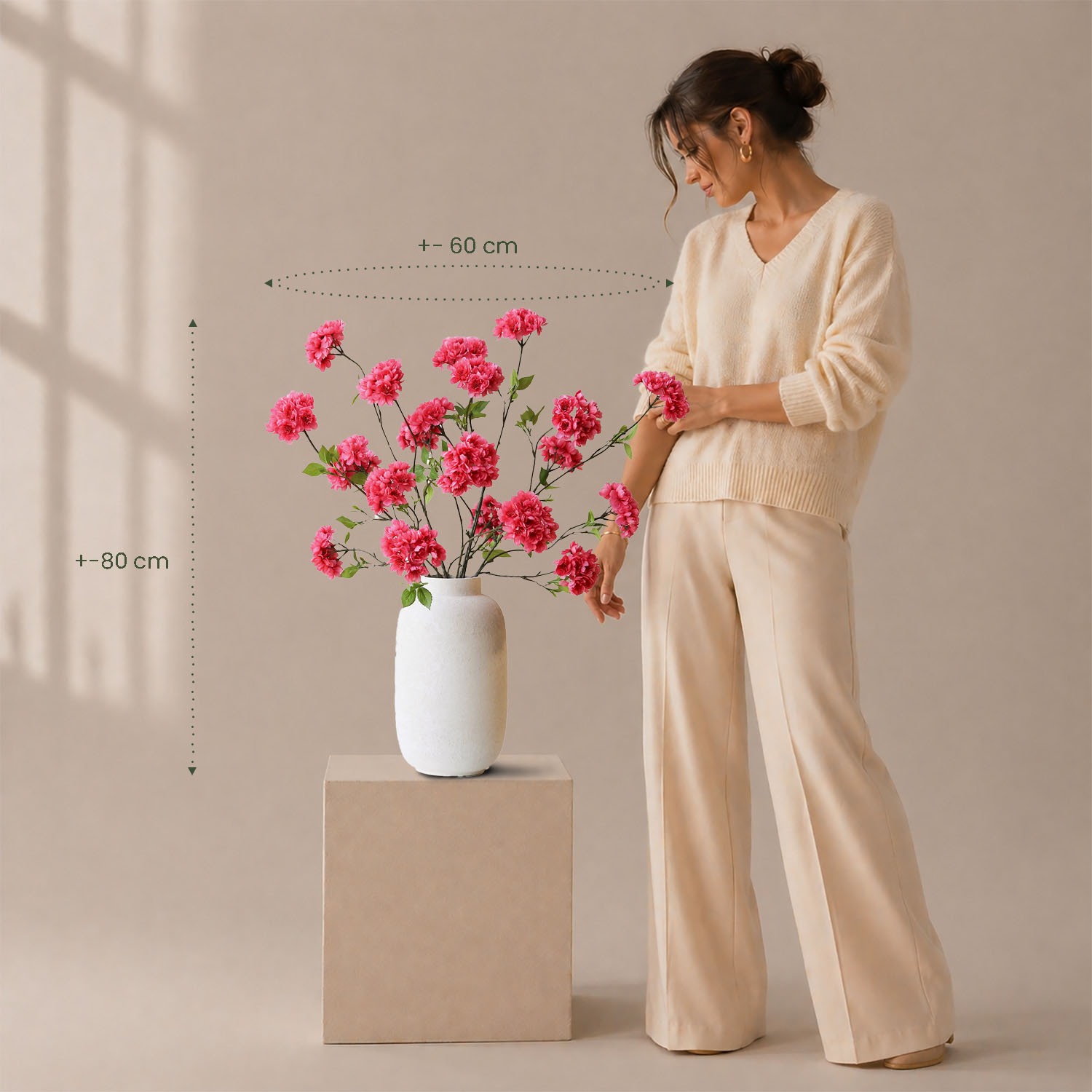Zijden boeket Luna Rose