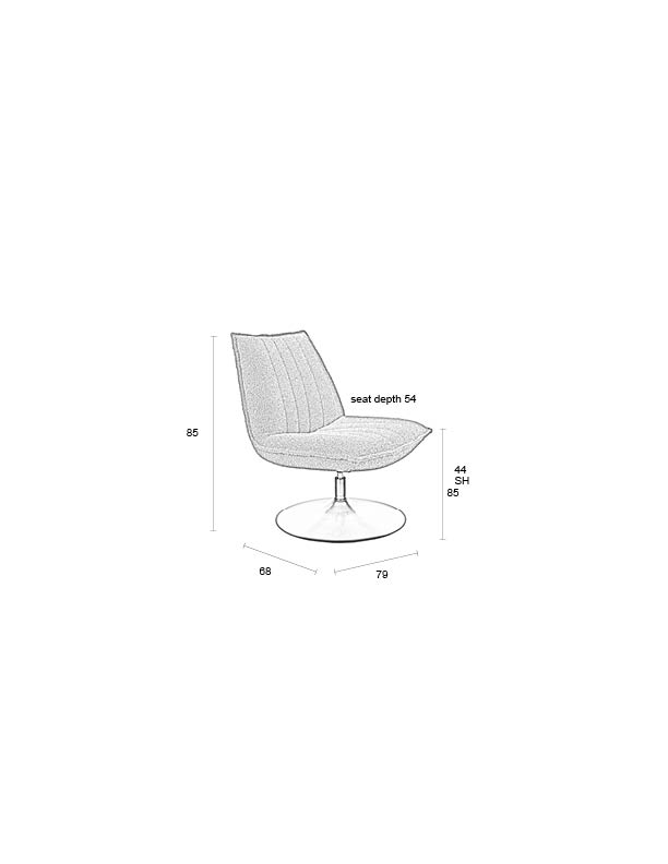 Housecraft living loungestoel Jax bouclé