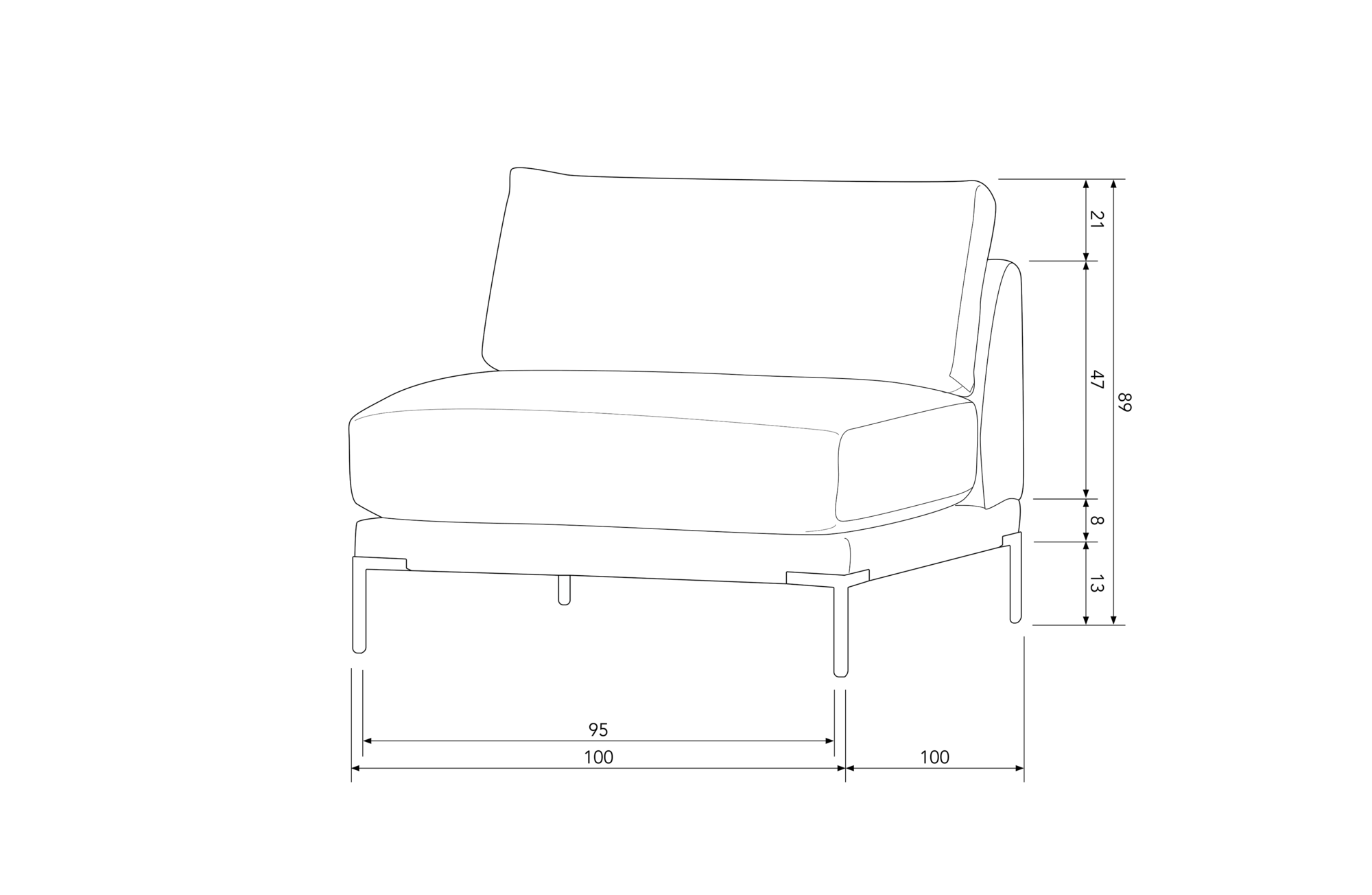 Couple loveseat element mud melange