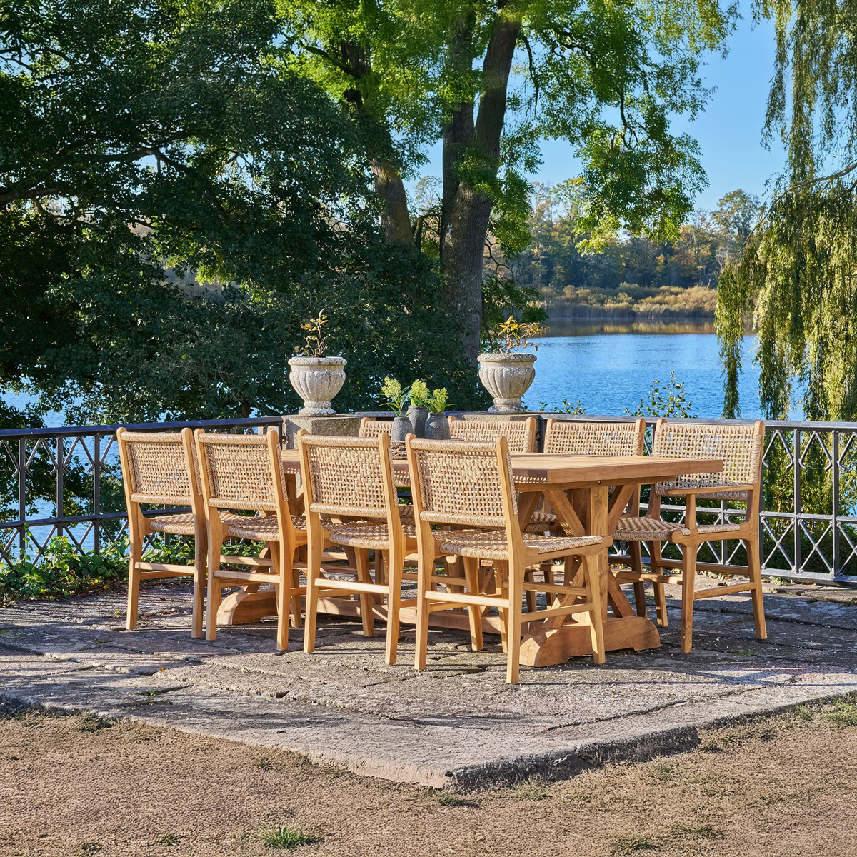 Houten tuinstoel Elodie - met armleuningen