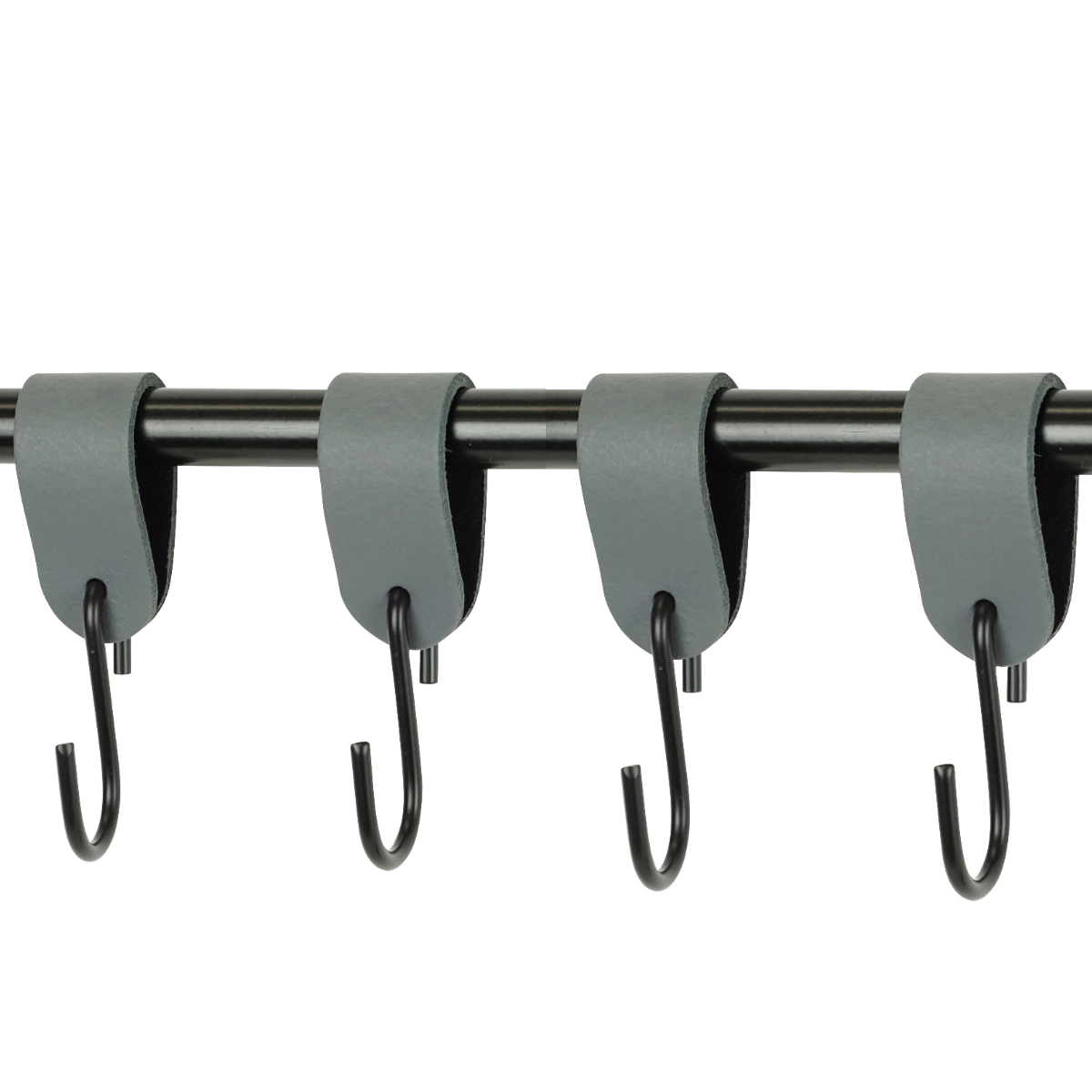 Leren S-haak hangers (set van 4)