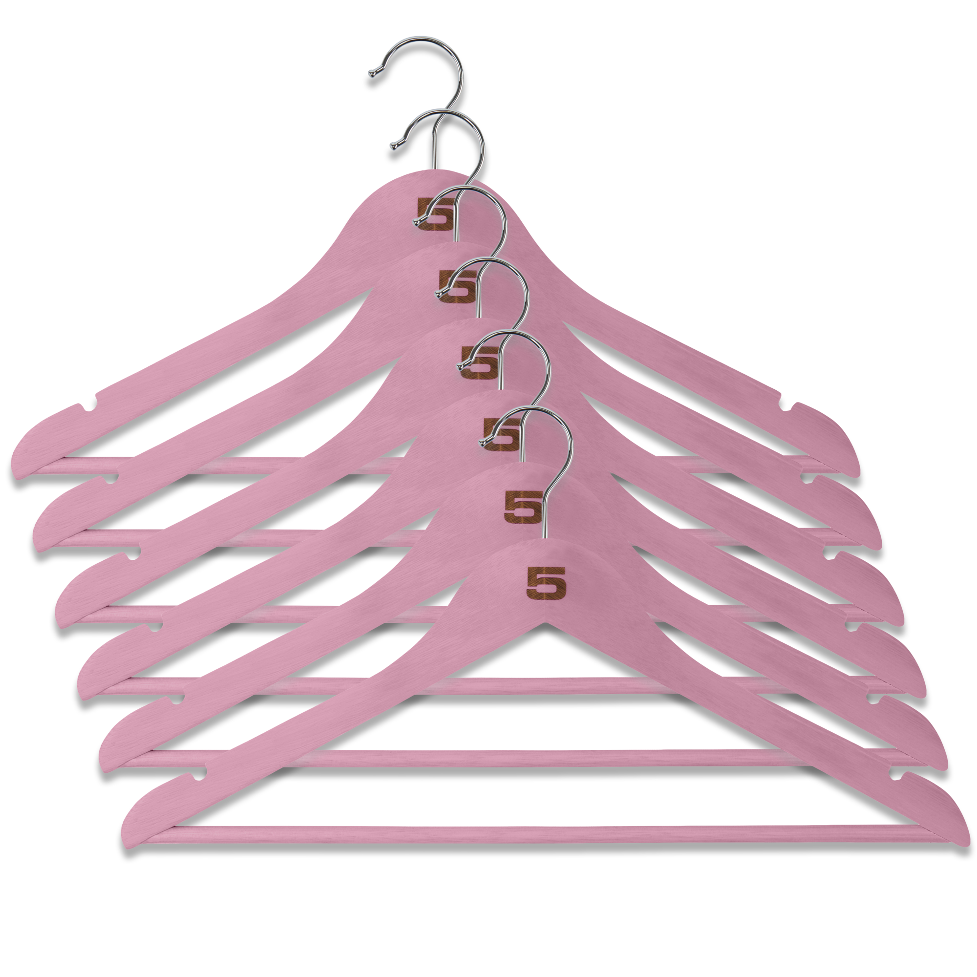 Kledinghangers hout - set van 6