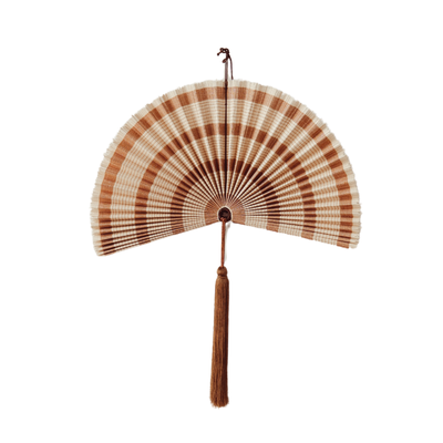Bamboe waaier terracotta
