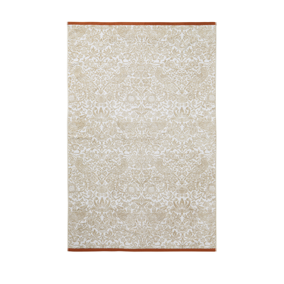 badtextiel william morris at home strawberry thief linen-rust