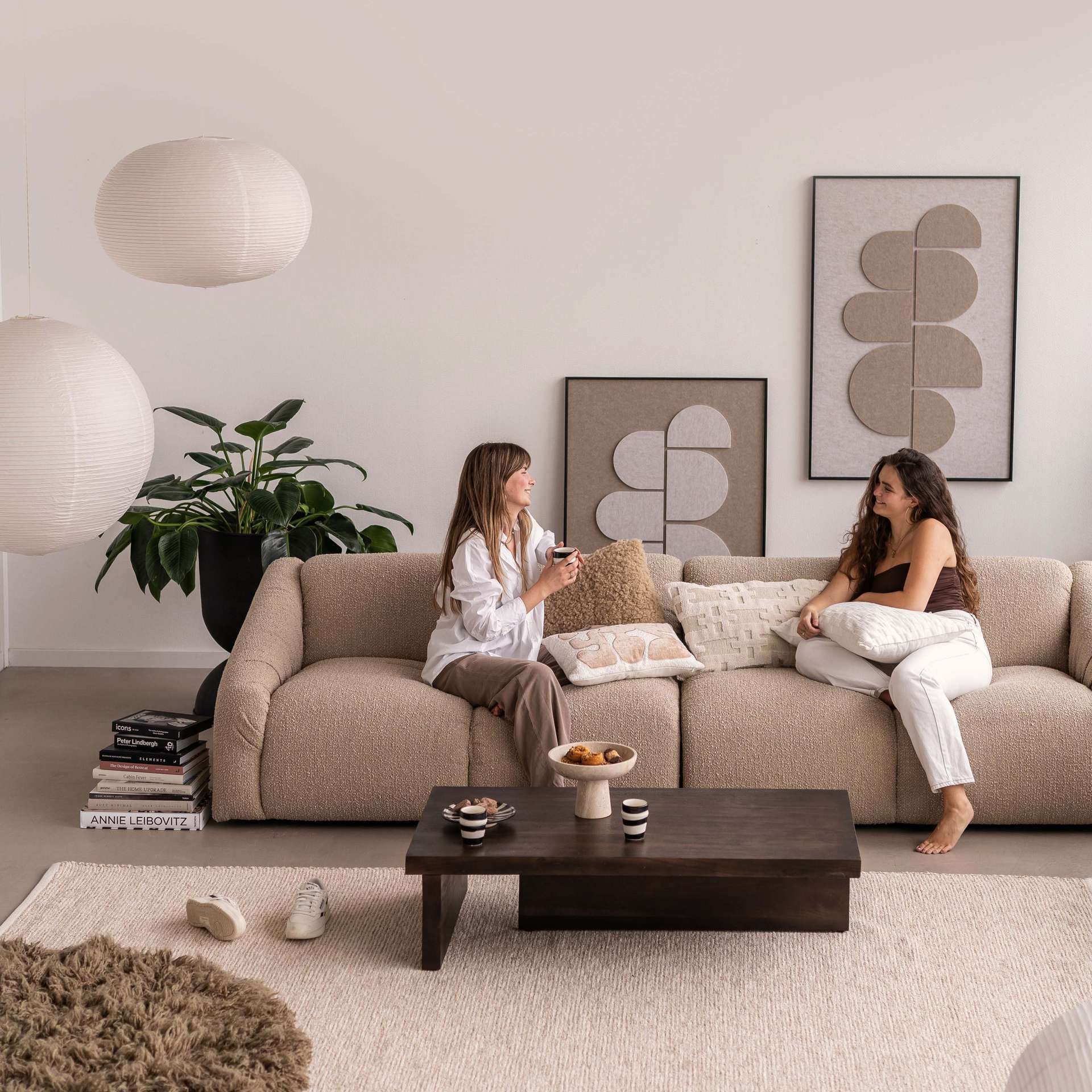 Beige woonkamer