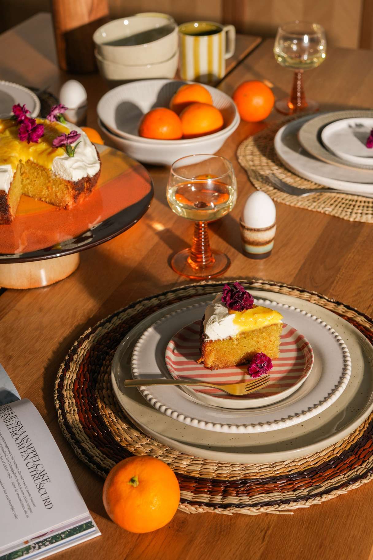 Sinaasappelcake met vanilleroom en citruscurd Pien laat haar eten zien
