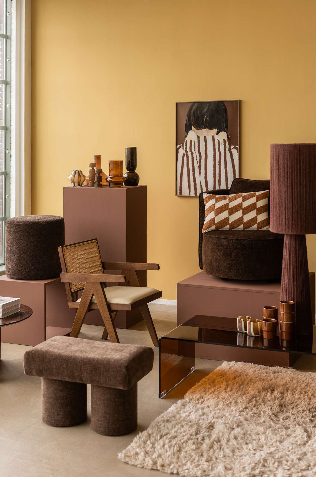 meubels en accessoires in bruin tinten