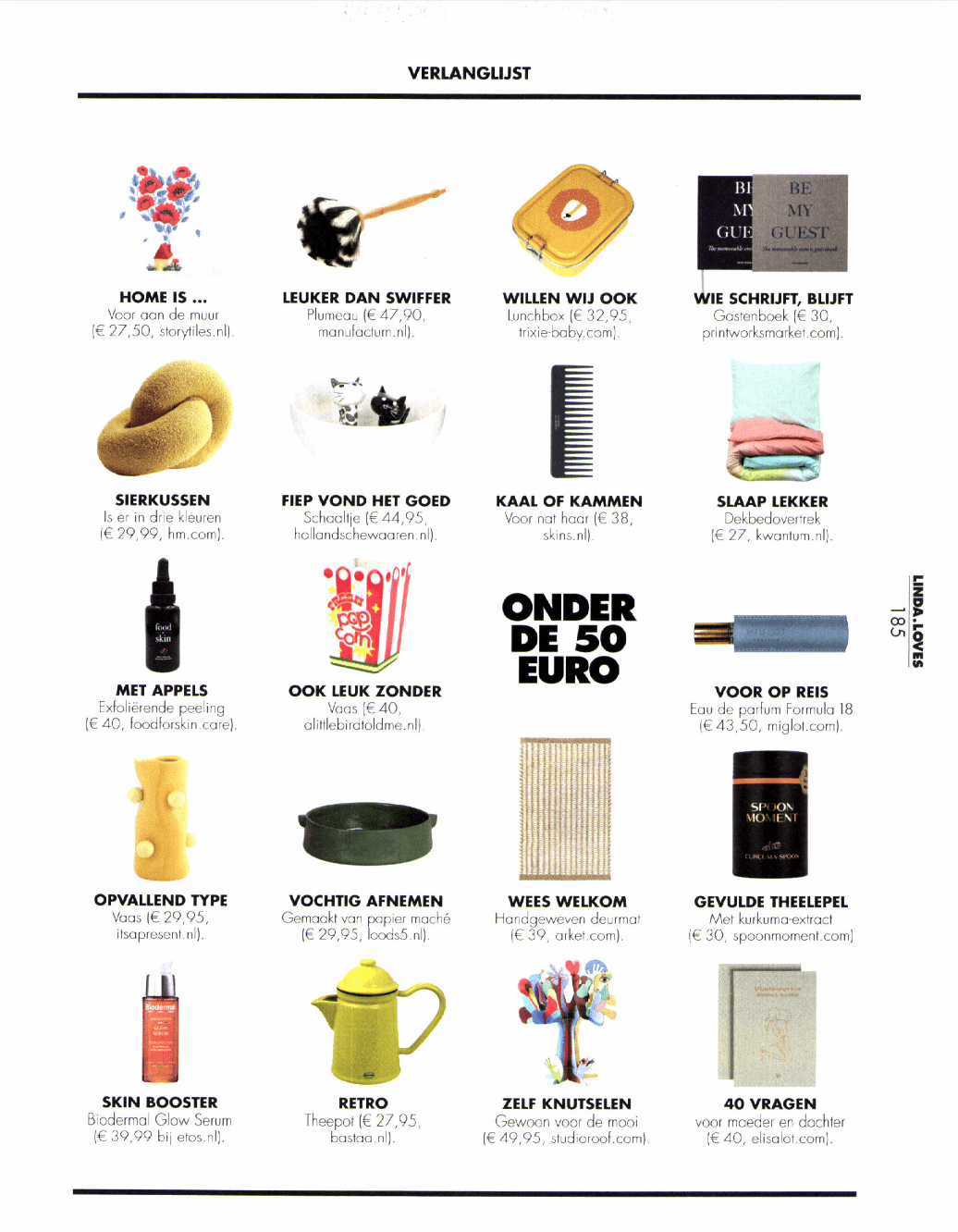 LINDA.Loves pagina met accessoires