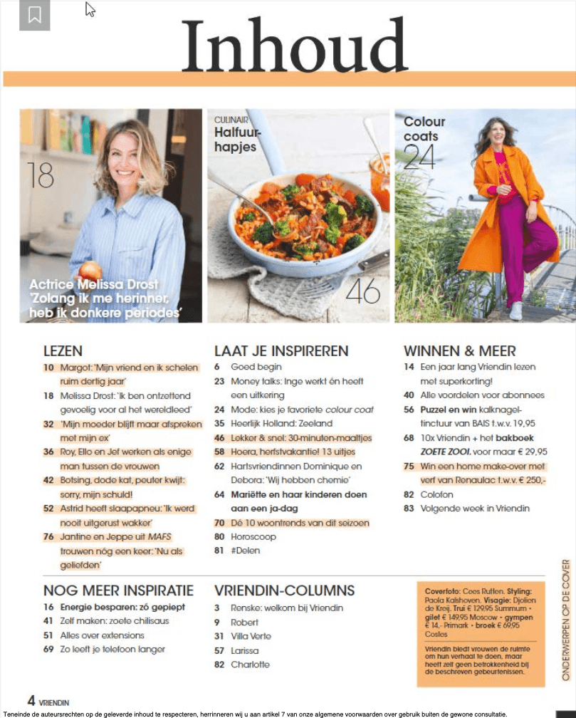 Magazine vriendin