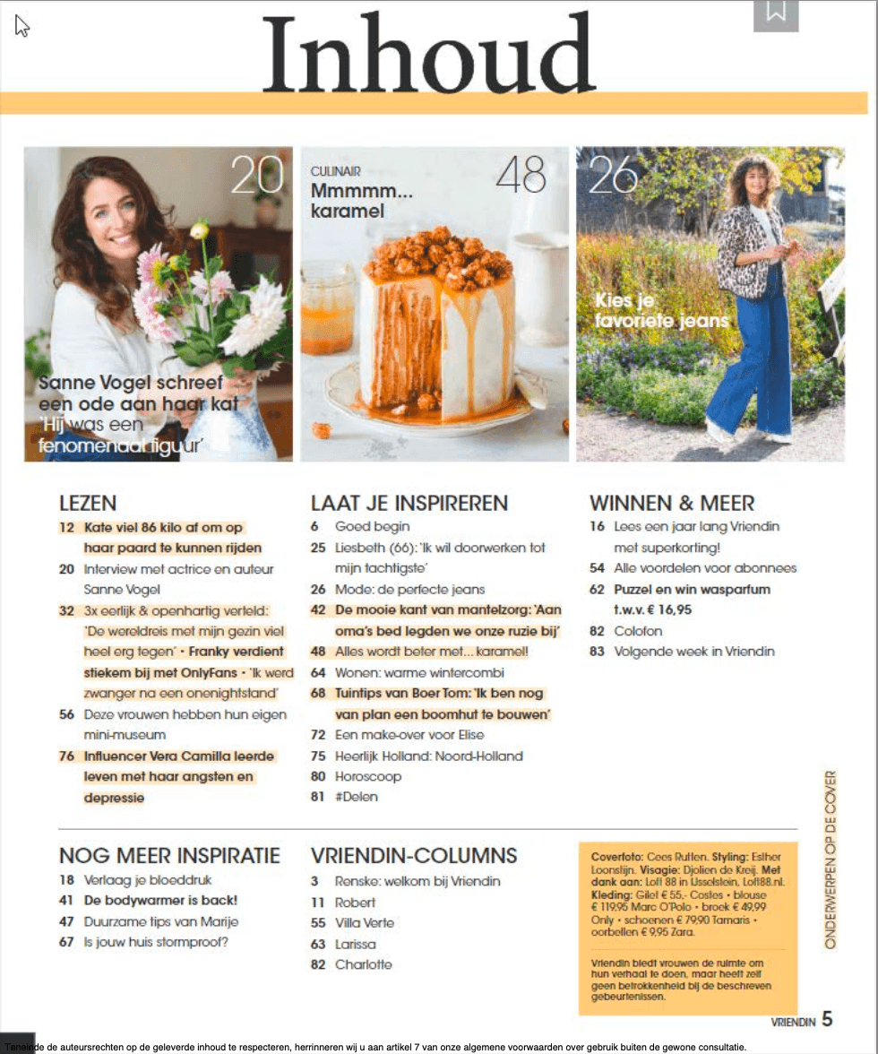 Magazine vriendin