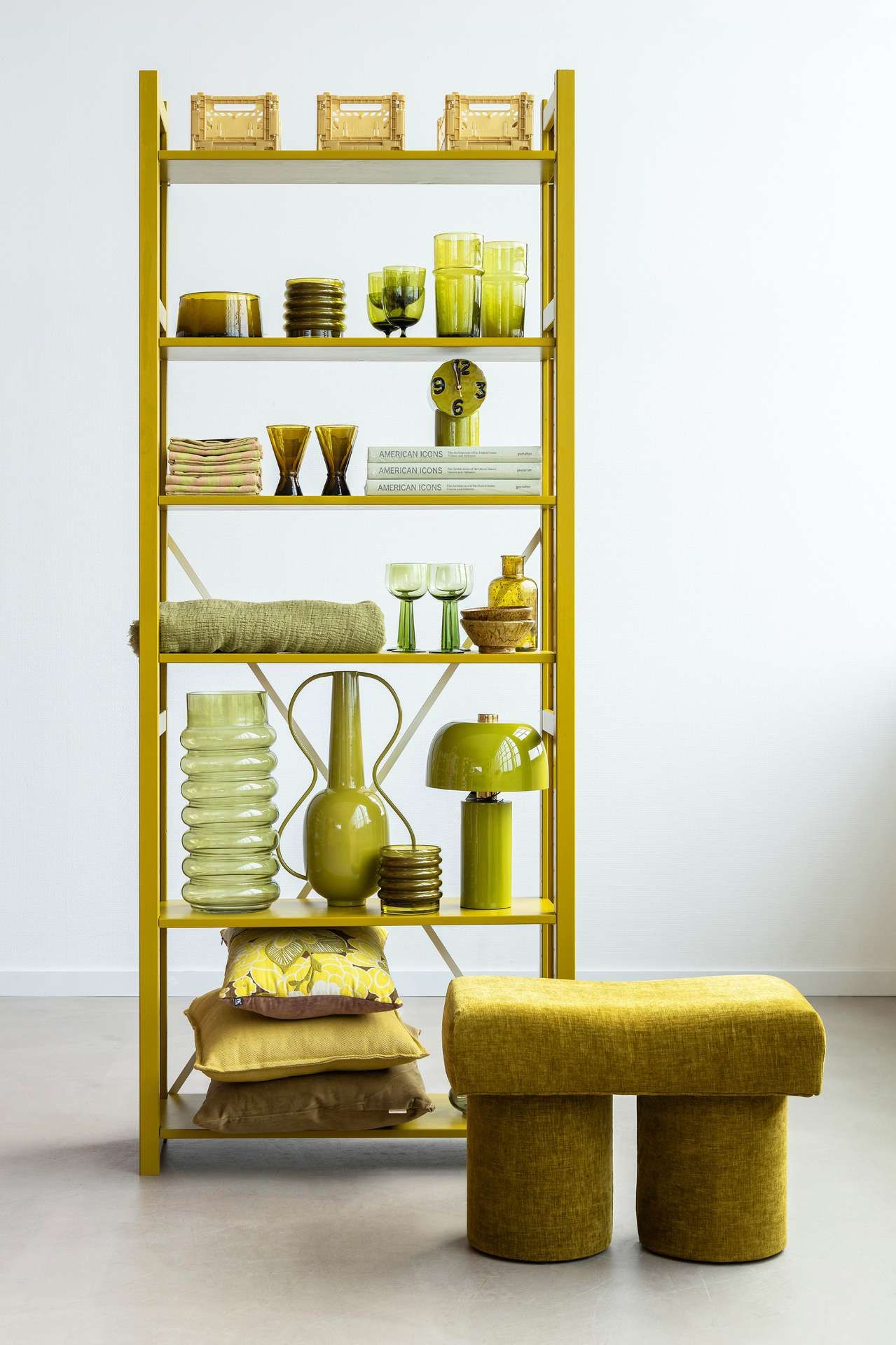 Groene Lundiakast met groene items