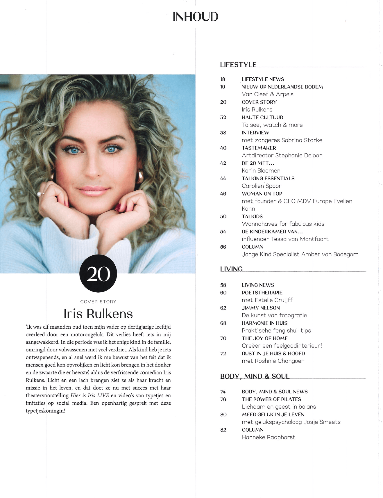 Inhoudsopgave blad Talkies