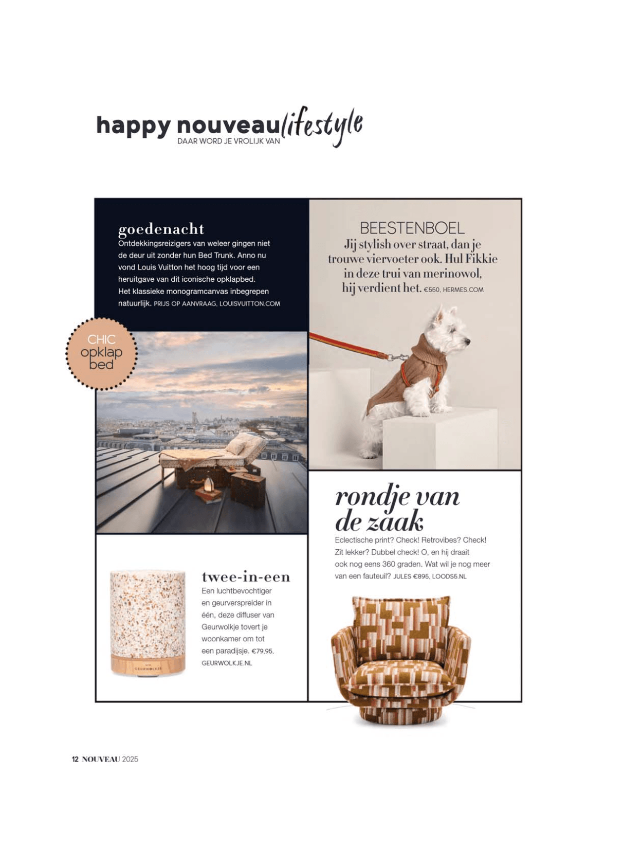 shoppingpagina in blad Nouveau