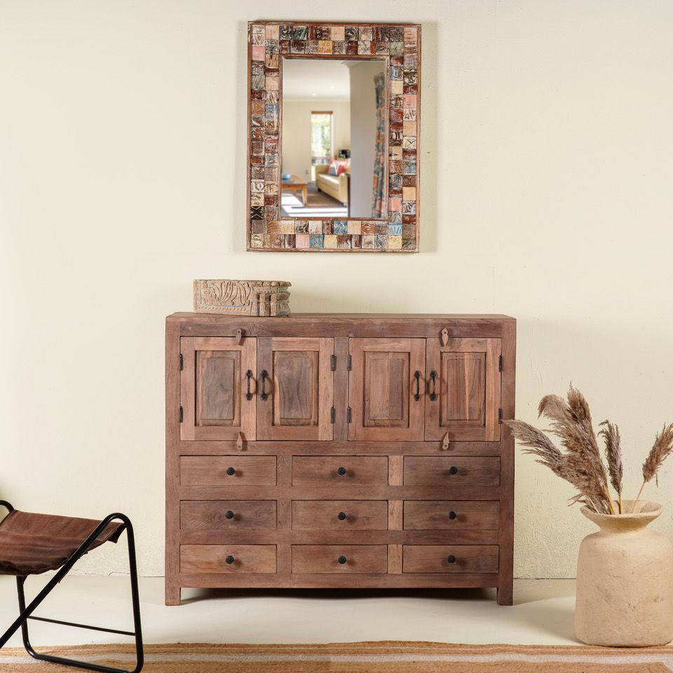 Om Home & Garden dressoir/ladekast bruin