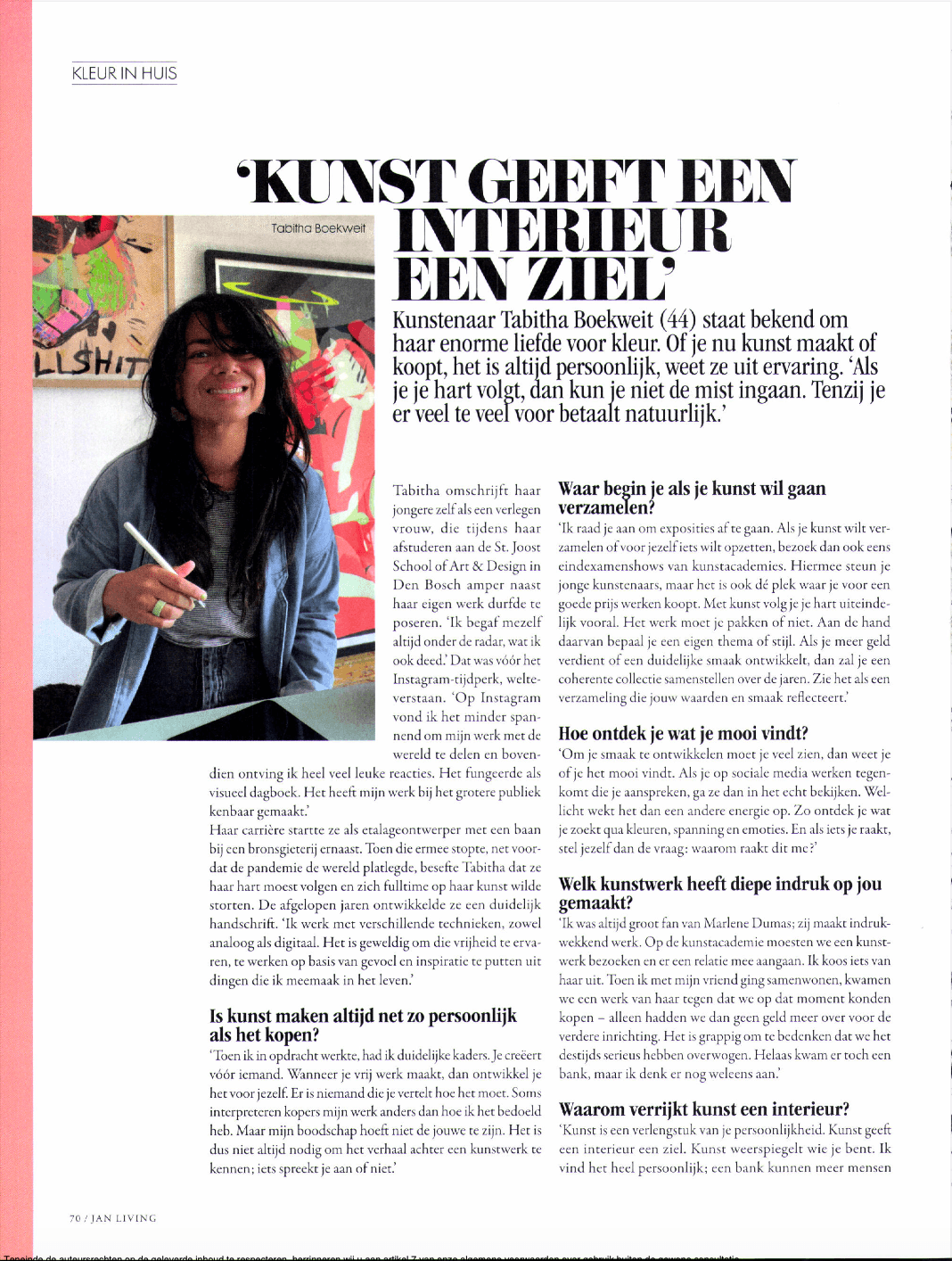 Jan Living magazine