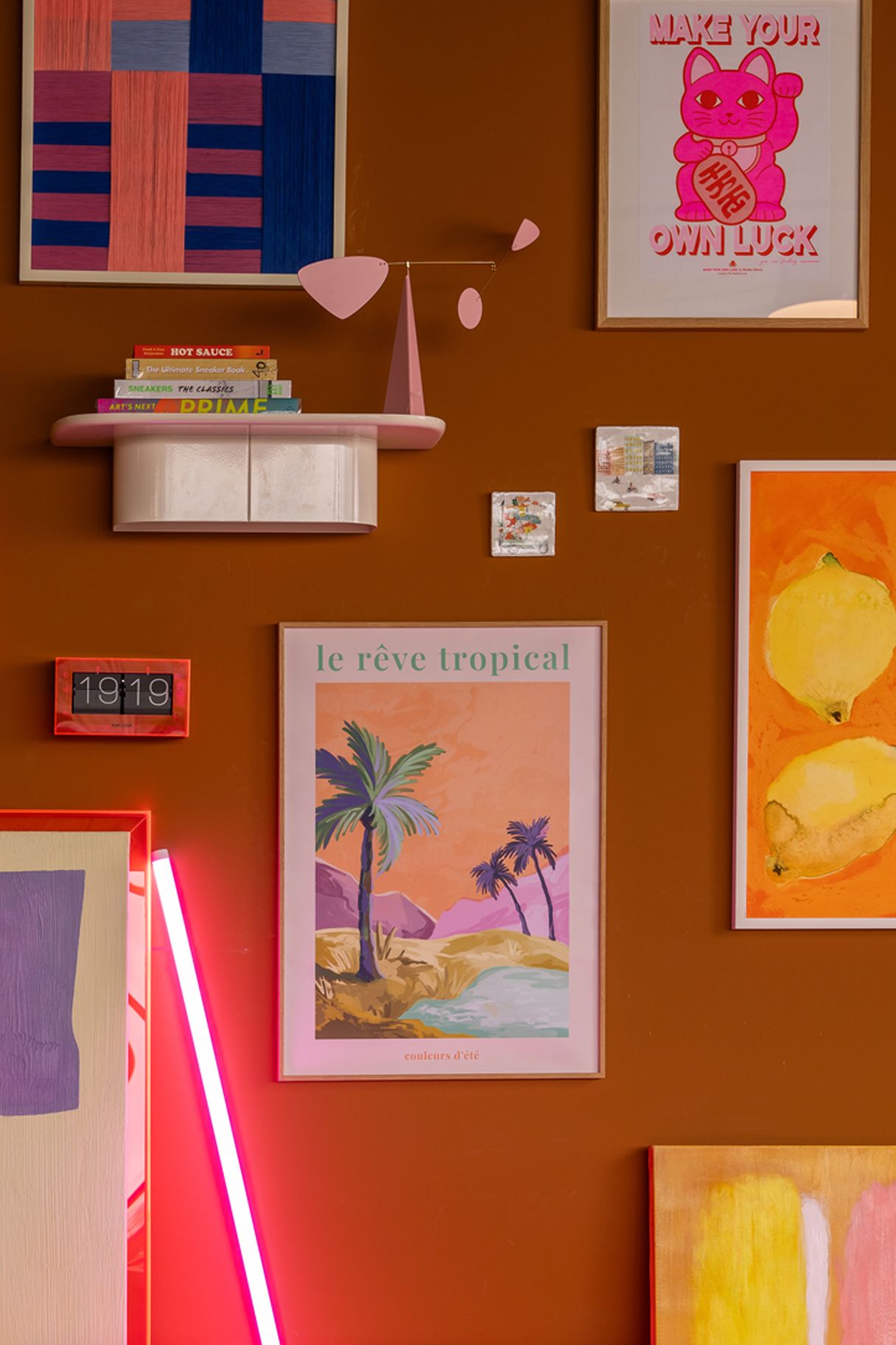 ingezoomd beeld van wanddecoratie